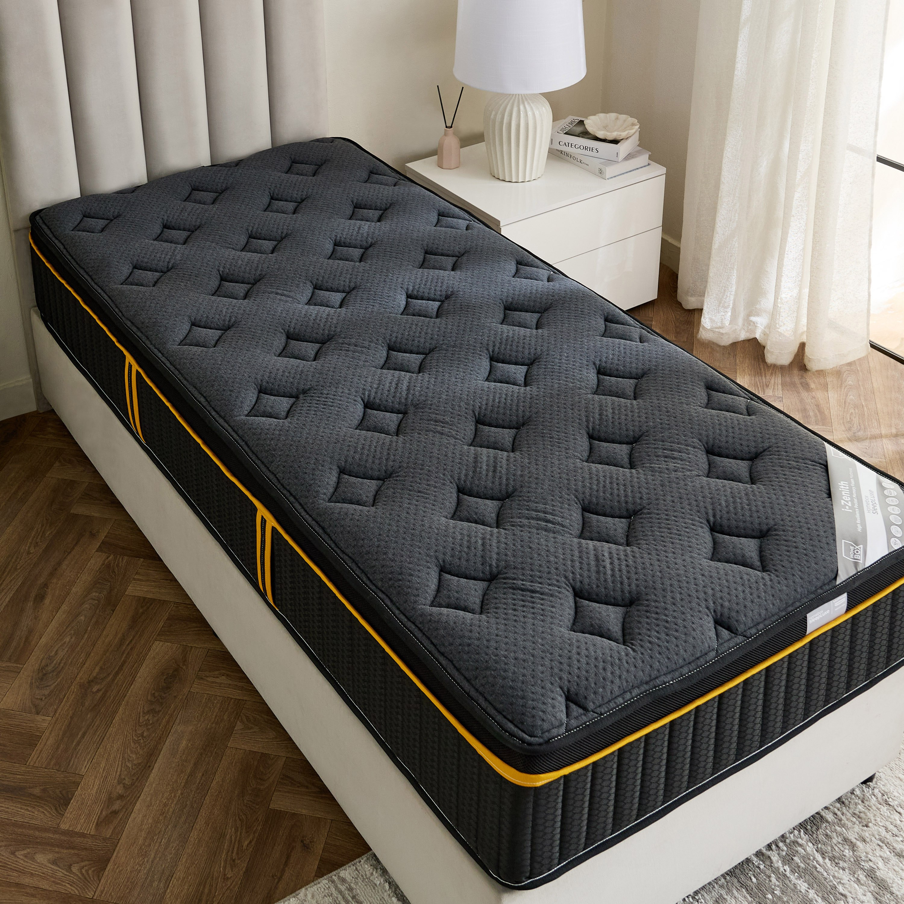 iZenith High Resilience Memory Foam Pocket Spring Single Mattress - 90x200 cm-hbxfurniture-bedroom-mattresses-single-image-5