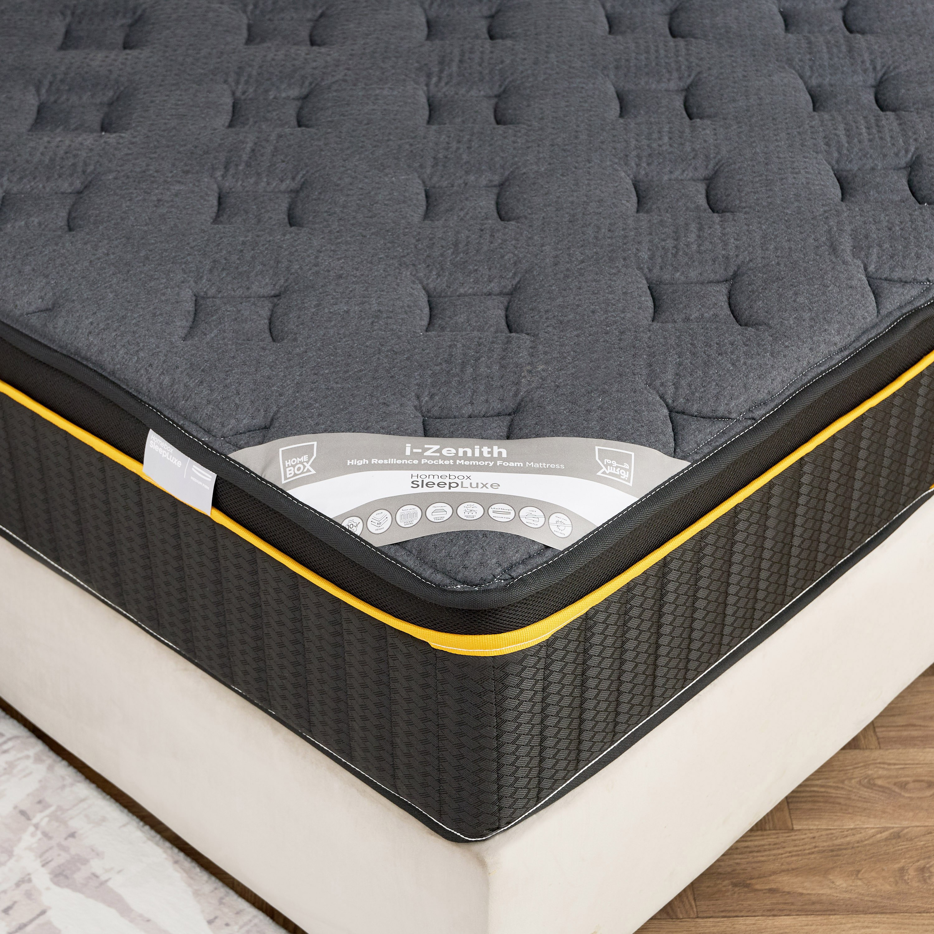 iZenith High Resilience Memory Foam Pocket Spring King Mattress - 180x200x30 cm-hbxfurniture-mattresses-king-image-2