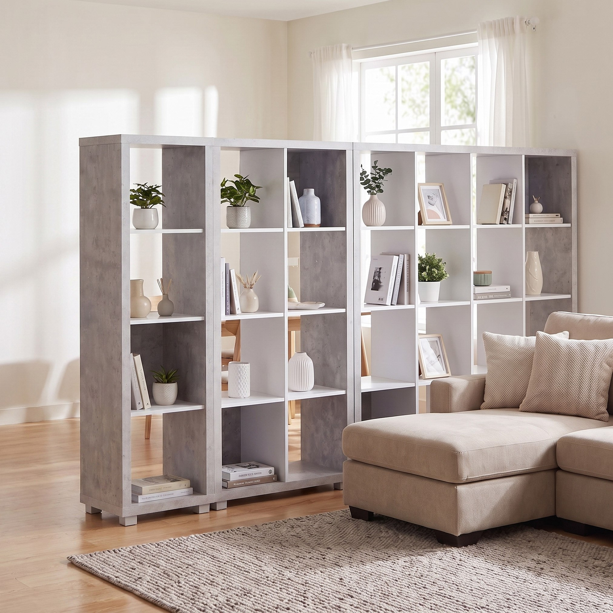 Alford Patara Nxt 8-Cube Divider Bookcase-hbxfurniture-office-bookcases-image-7