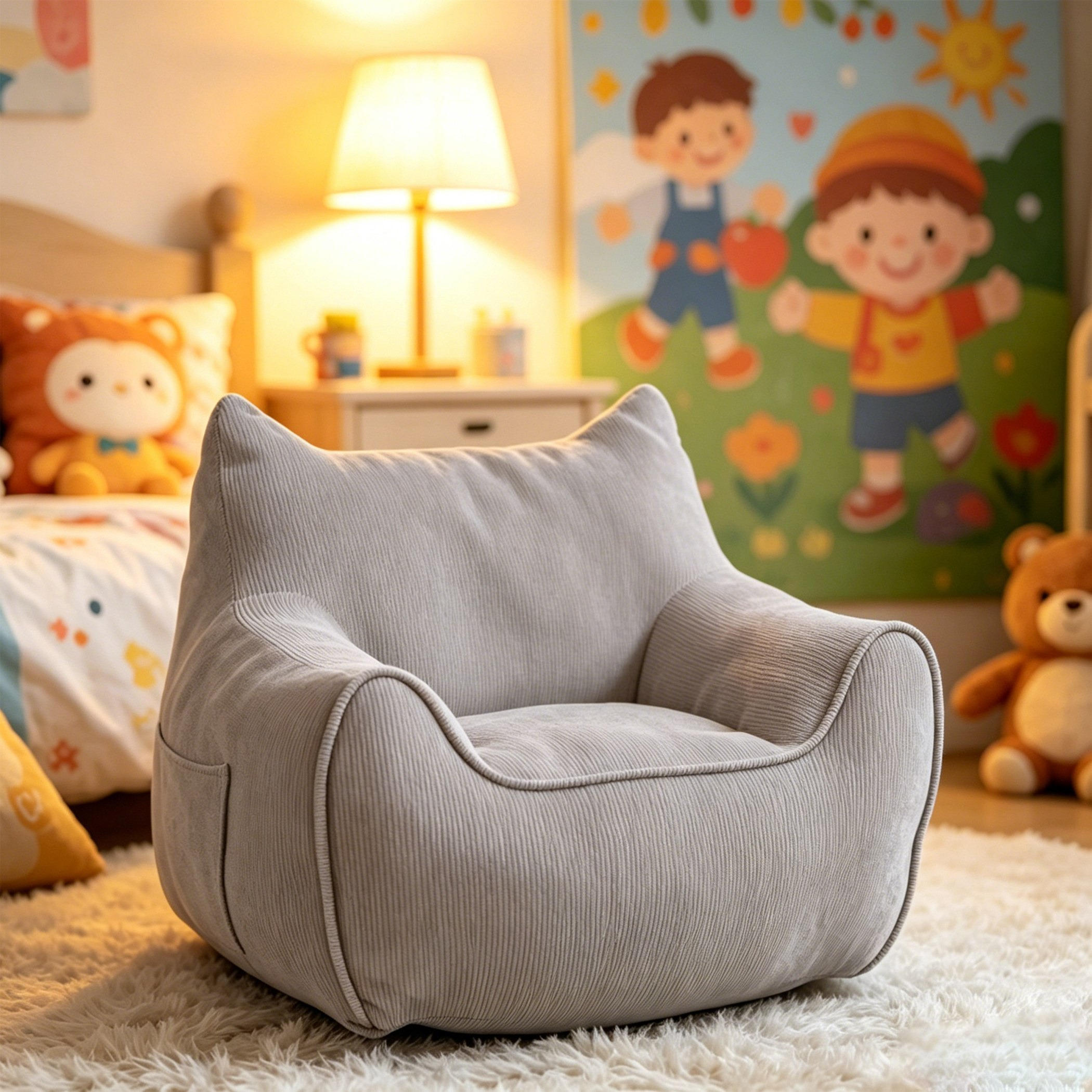 Comfy Plush Kids Armchair-hbxfurniture-kidsroom-studychairs-image-1
