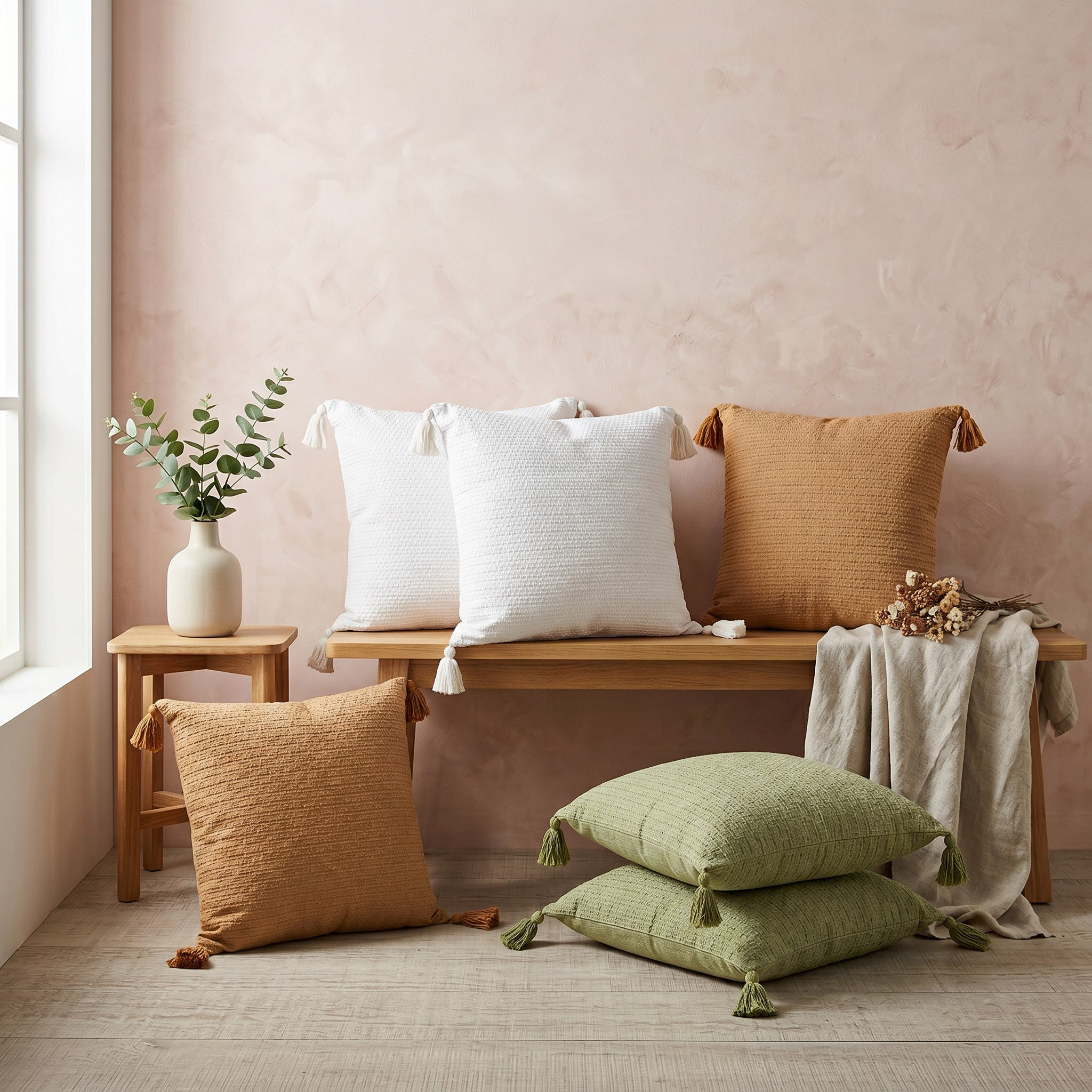 طقم وسائد قطن وافل قطعتين دوما من كوزي ديو - 50x50 سم-hbxlivingroom-furnishings-cushionsandcovers-filledcushions-image-4