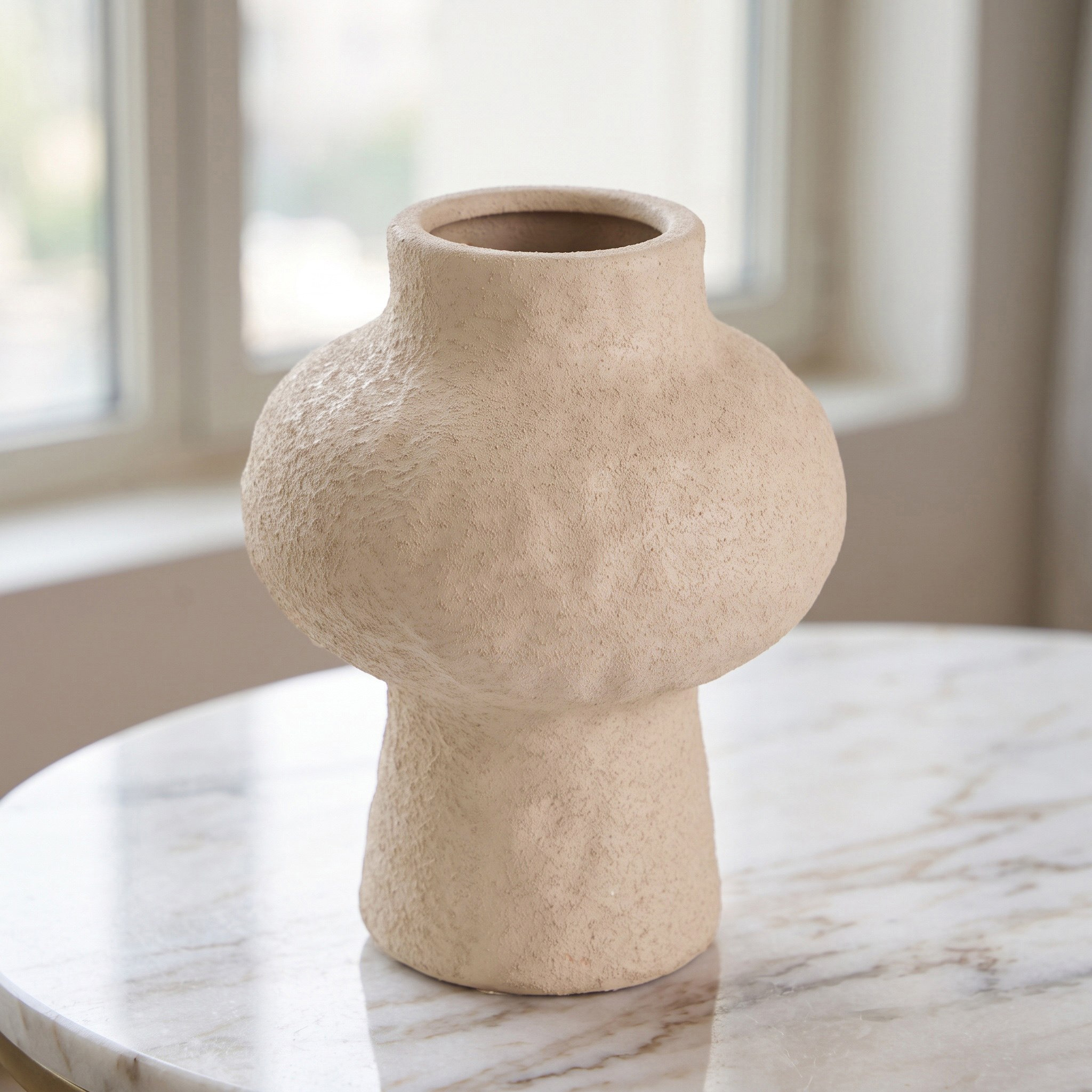 Audrey Madison Decorative Thumbprint Texture Ceramic Vase - 13x13x17 cm-hbxbedroom-decorandaccessories-vases-image-1