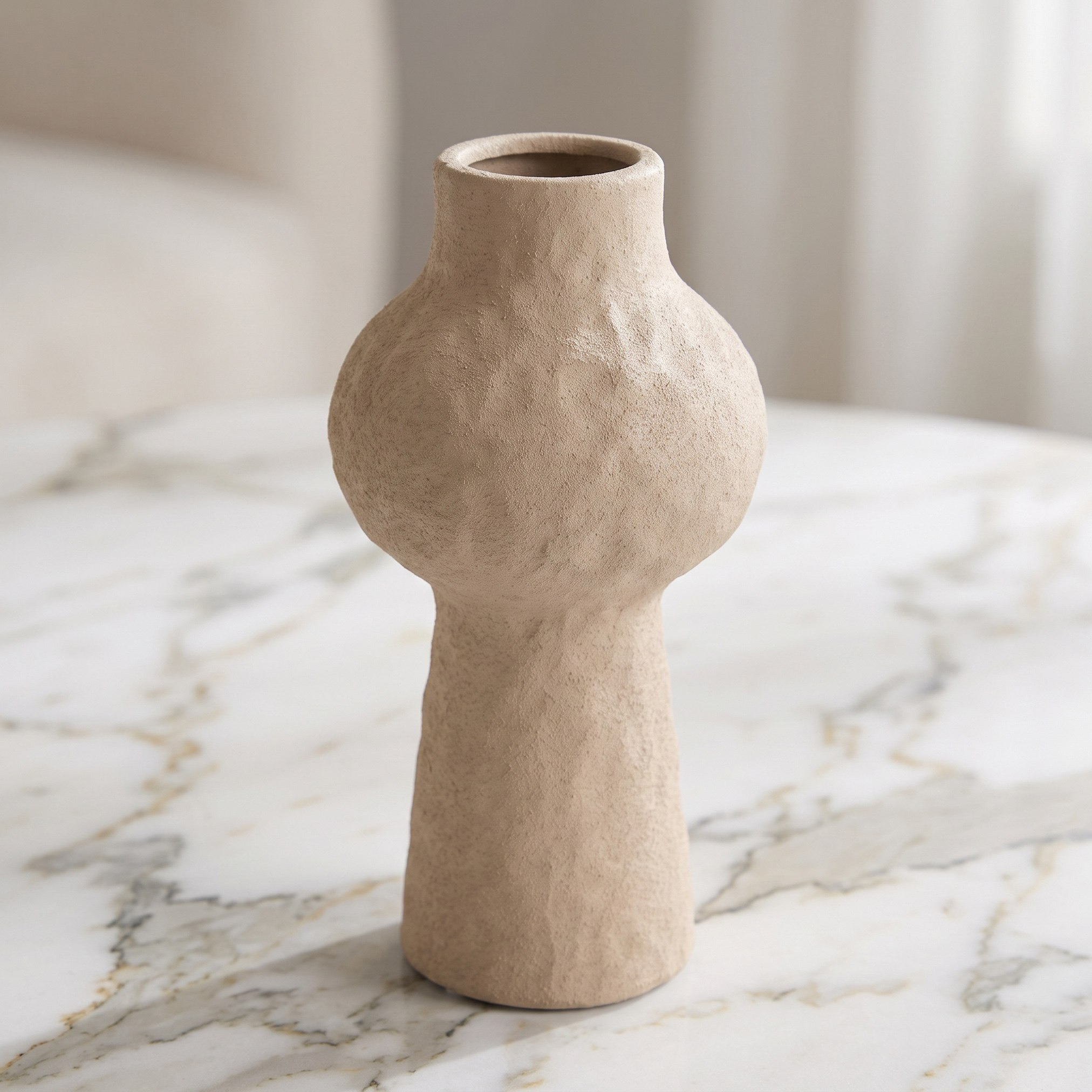 Audrey Madison Decorative Thumbprint Texture Ceramic Vase - 12x12x24 cm-hbxbedroom-decorandaccessories-vases-image-1