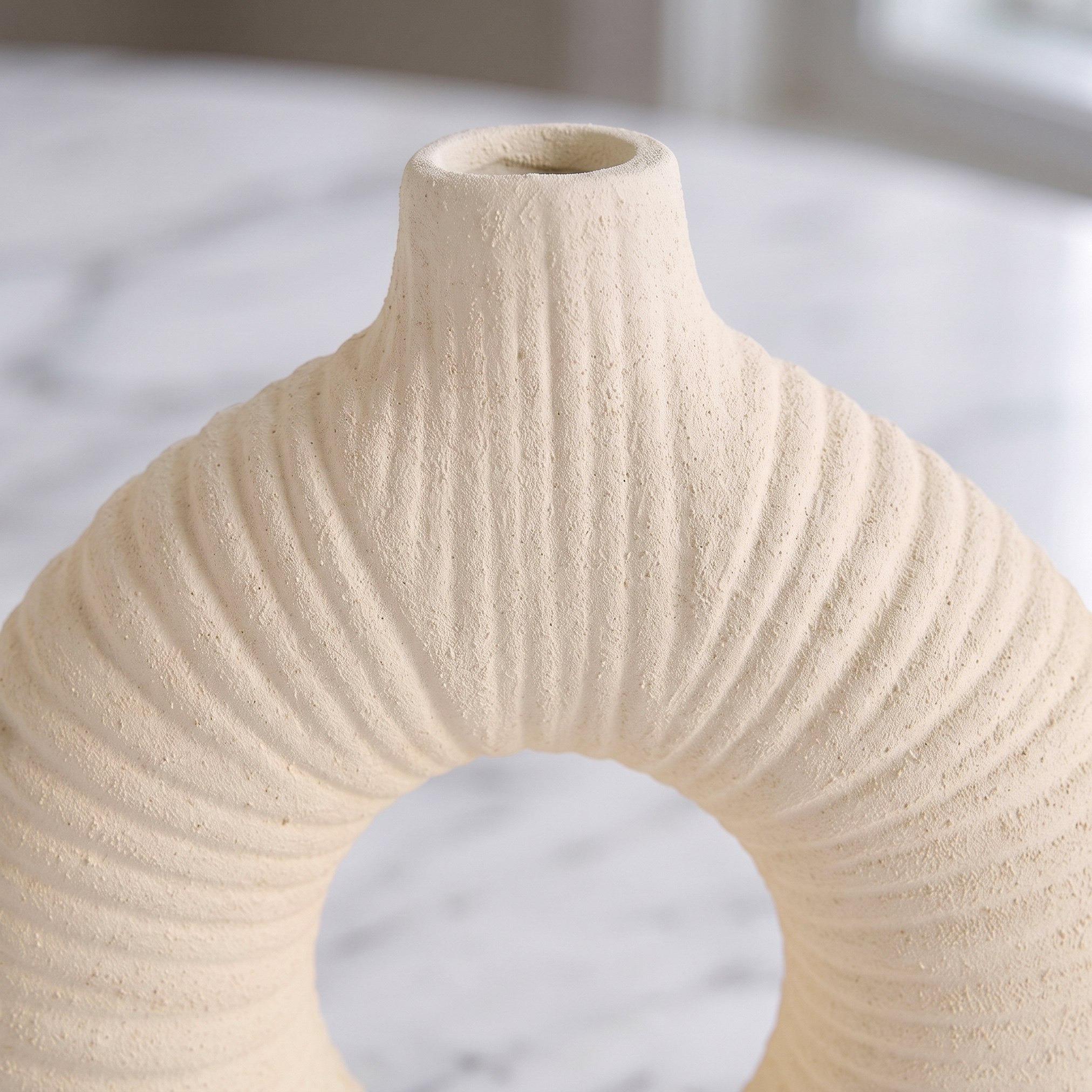 Audrey Madison Decorative Ceramic Donut Vase - 17.5x6.5x19.5 cm-hbxbedroom-decorandaccessories-vases-image-2