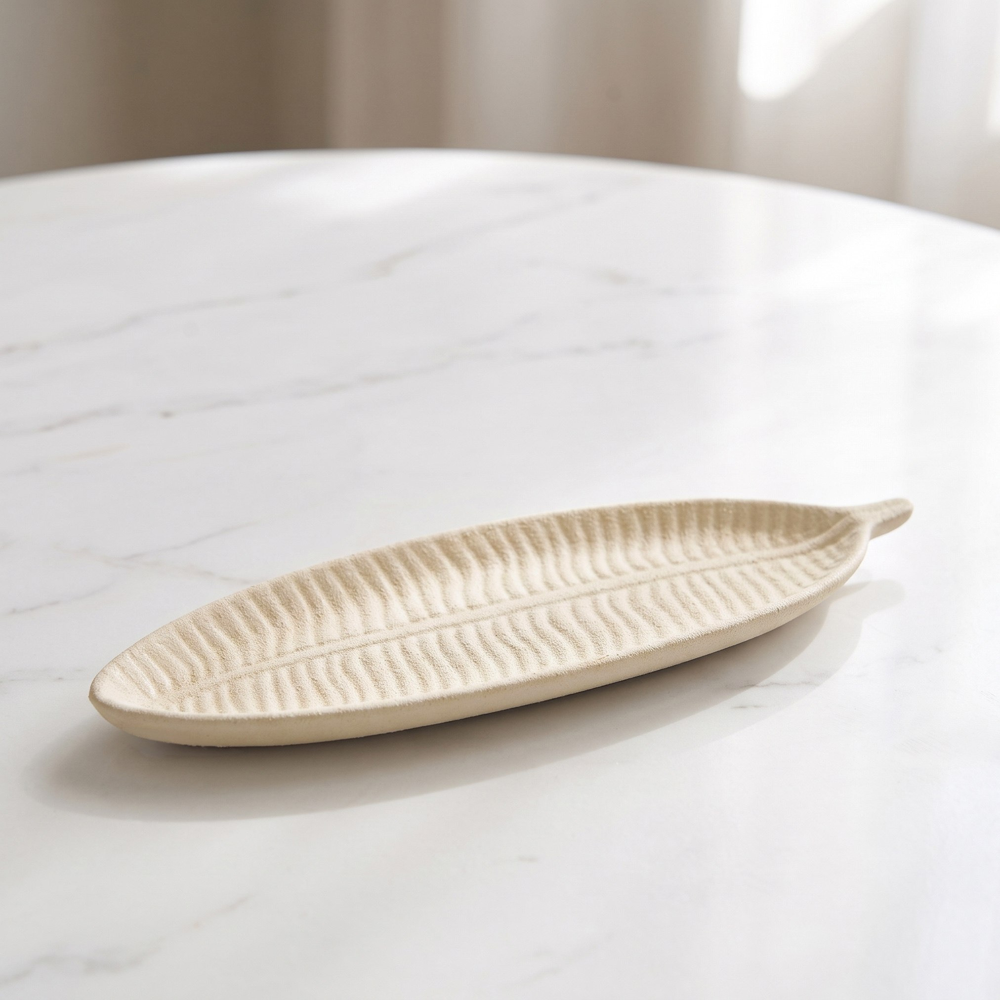Audrey Madison Decorative Ceramic Leaf Tray - 29.3x10.5x2.2 cm-hbxhomeware-hbxdecorandfurnishings-image-1