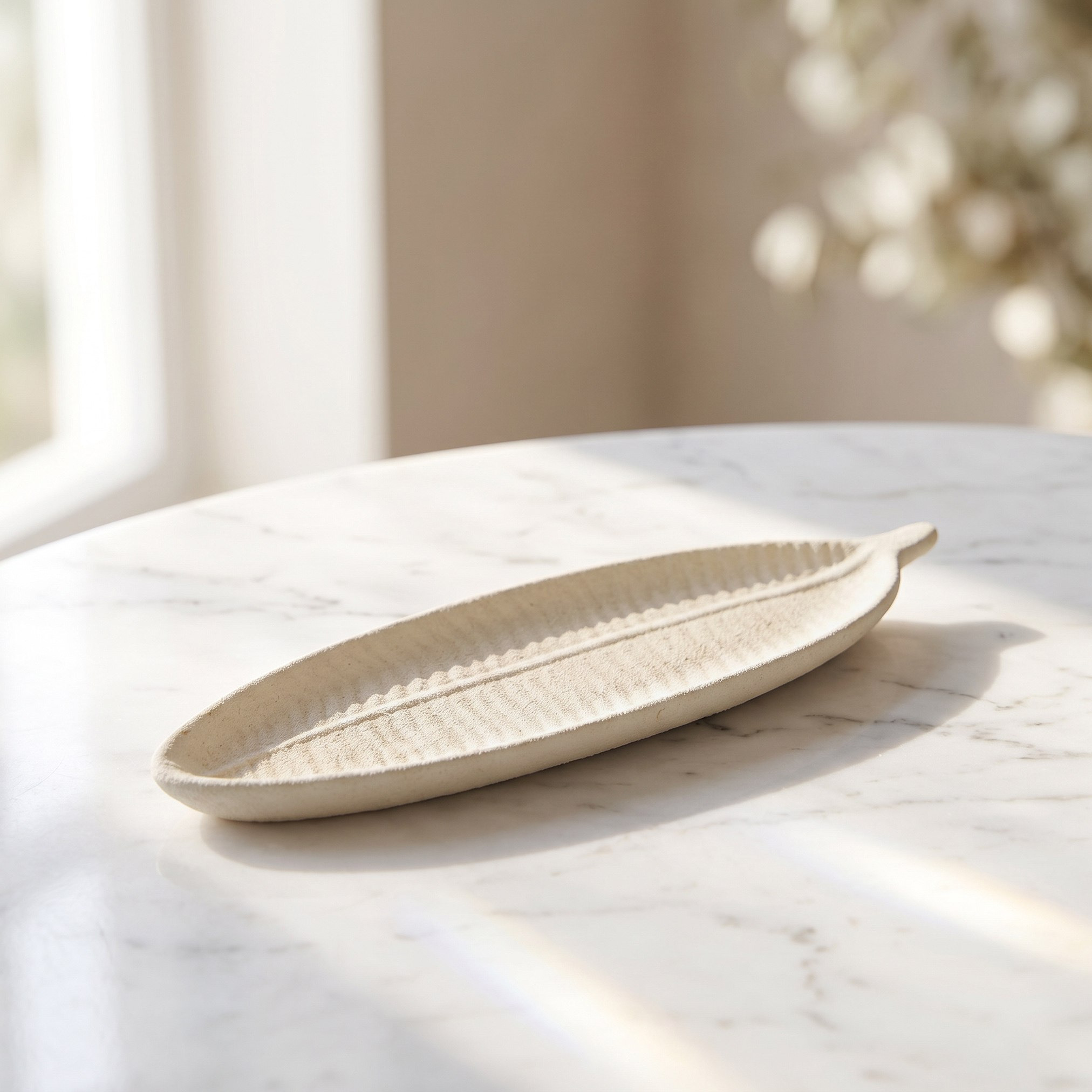 Audrey Madison Decorative Ceramic Leaf Tray - 24.5x8.7x2 cm-hbxhomeware-hbxdecorandfurnishings-image-1