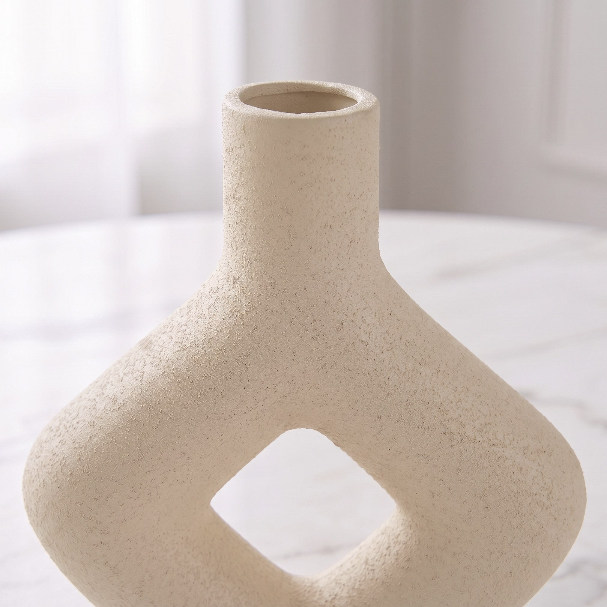 Audrey Madison Decorative Ceramic Geometric Hollow Vase - 22x6x26.5 cm-hbxbedroom-decorandaccessories-vases-image-2