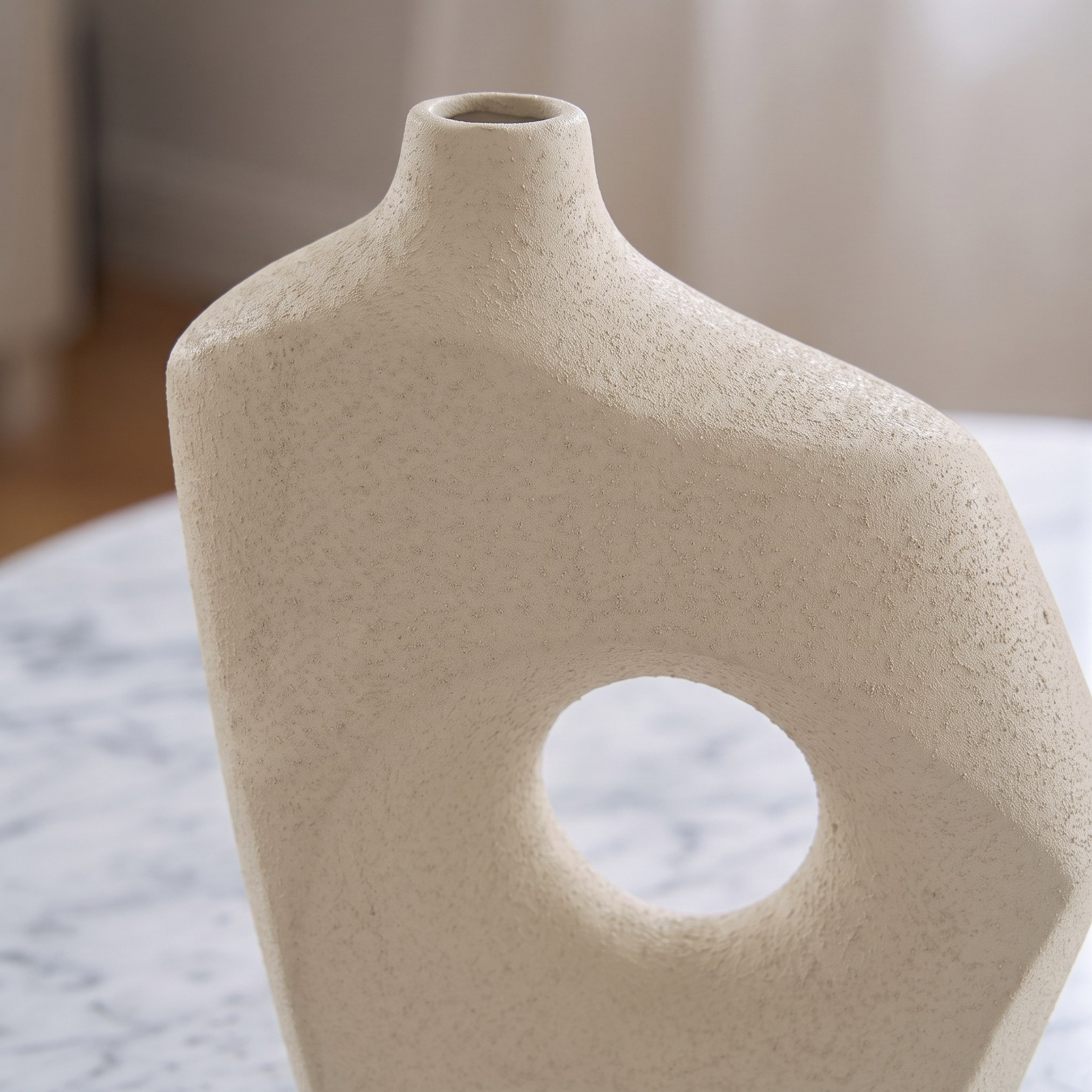 Audrey-Madison Hollow Ceramic Abstract Decorative Vase - 19x7x23 cm-hbxbedroom-decorandaccessories-vases-image-2