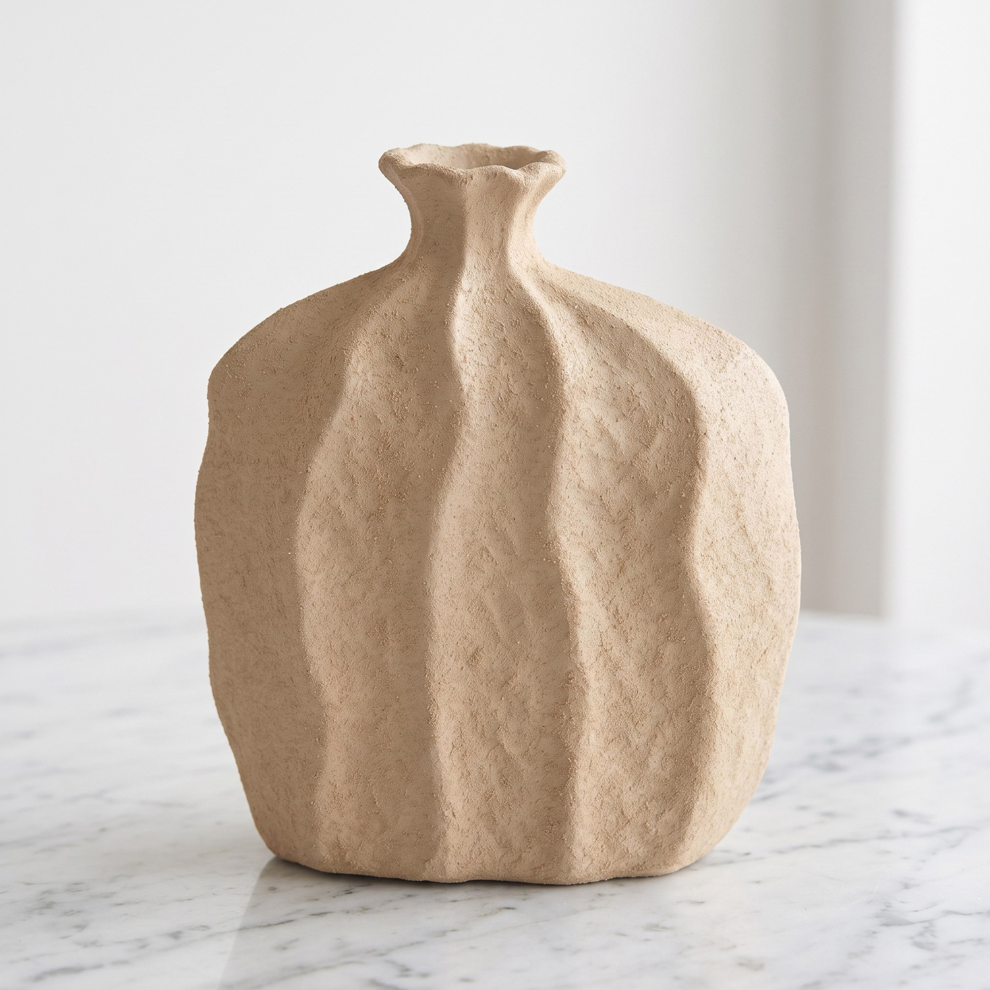 Audrey Madison Organic Texture Ceramic Decorative Vase - 15.5x6x19 cm-hbxbedroom-decorandaccessories-vases-image-1