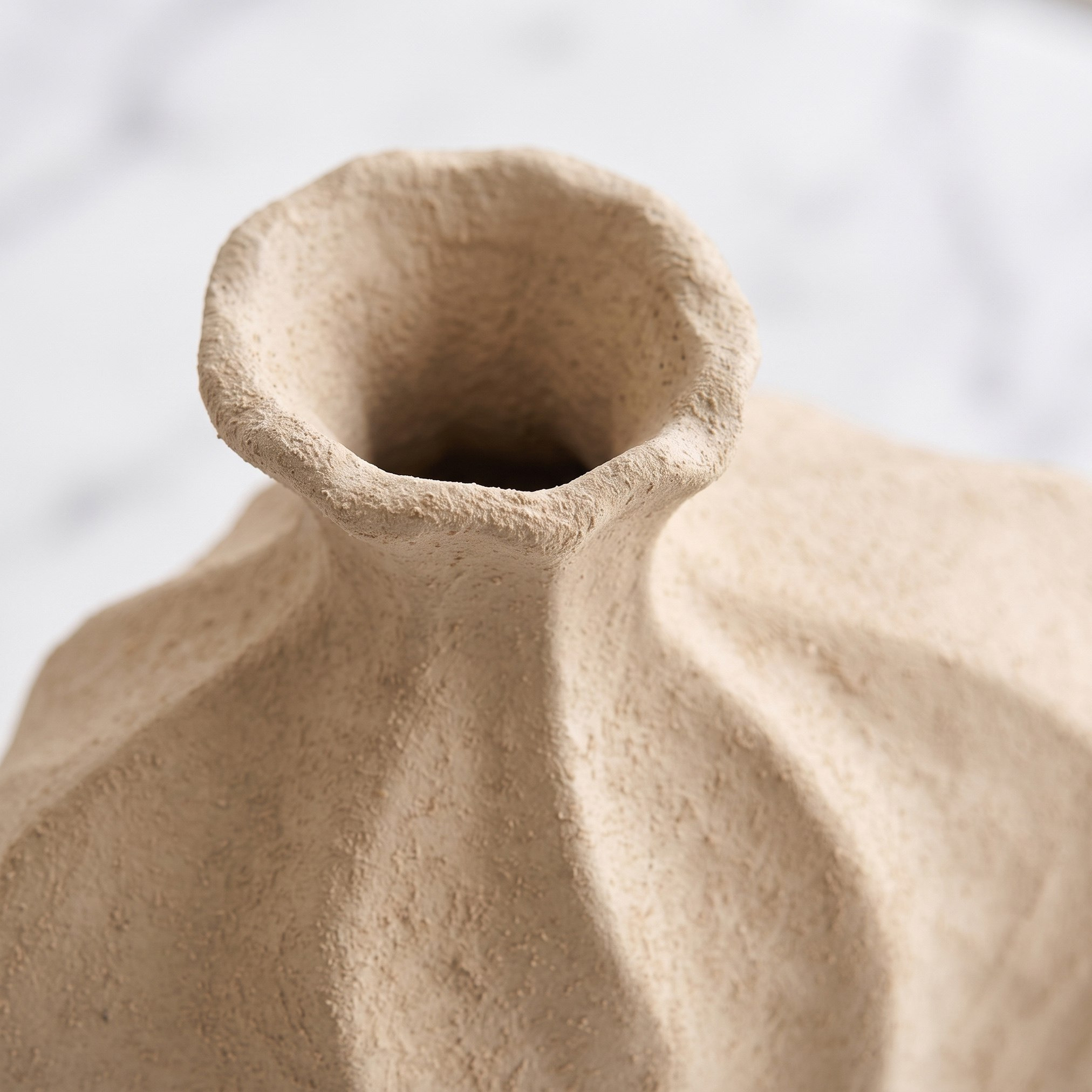 Audrey Madison Organic Texture Ceramic Decorative Vase - 15.5x6x19 cm-hbxbedroom-decorandaccessories-vases-image-2