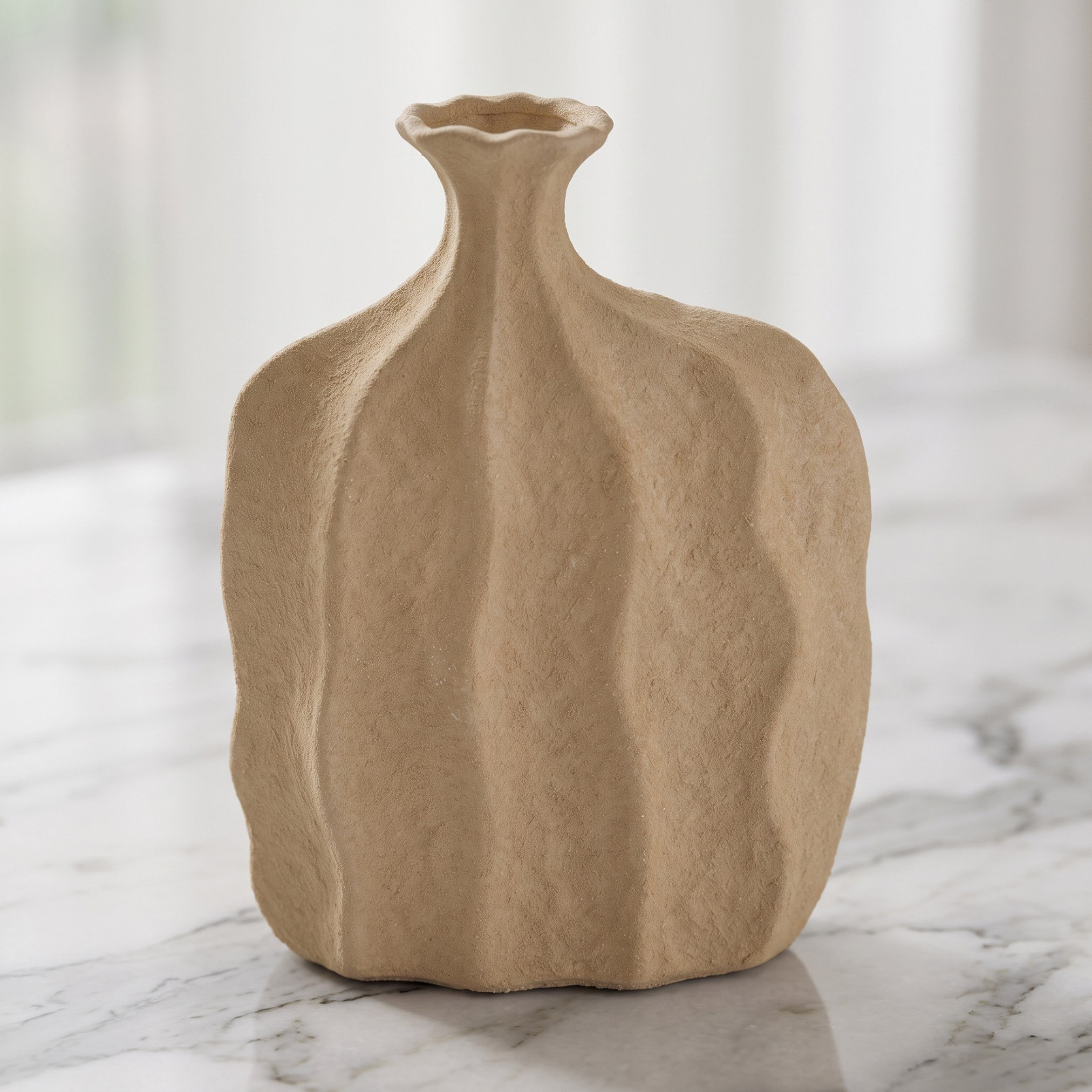Audrey-Madison Ceramic Texture Organic Decorative Vase - 17x7x24 cm-hbxbedroom-decorandaccessories-vases-image-1