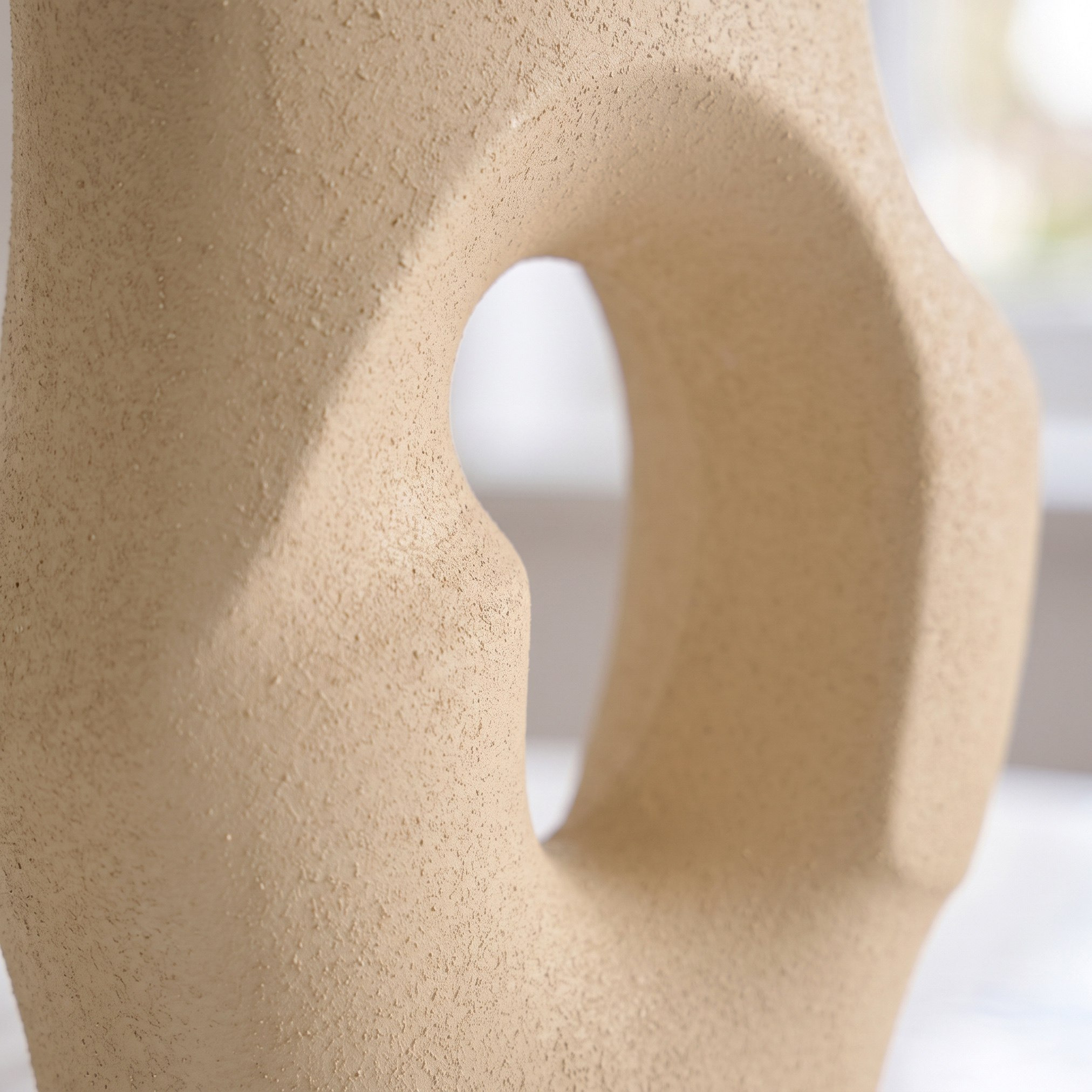 Audrey Madison Decorative Ceramic Abstract Hollow Vase - 19.5x7.5x30 cm-hbxbedroom-decorandaccessories-vases-image-3