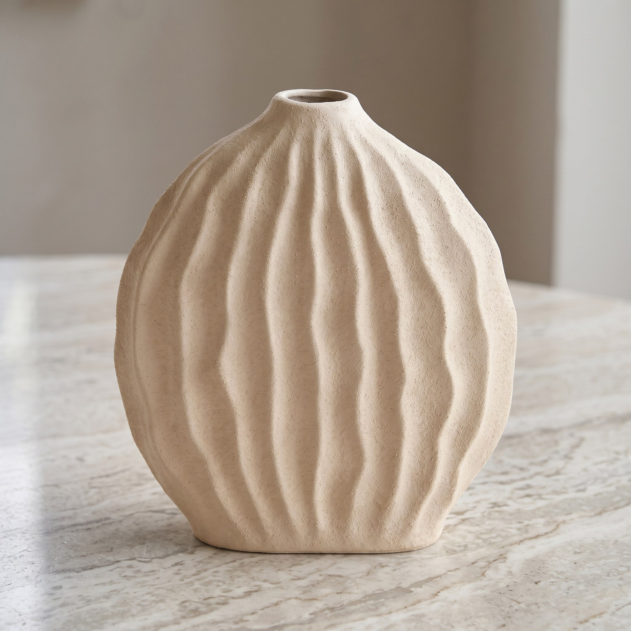 Audrey Madison Decorative Organic Texture Ceramic Vase - 22x6x24.5 cm-hbxbedroom-decorandaccessories-vases-image-1