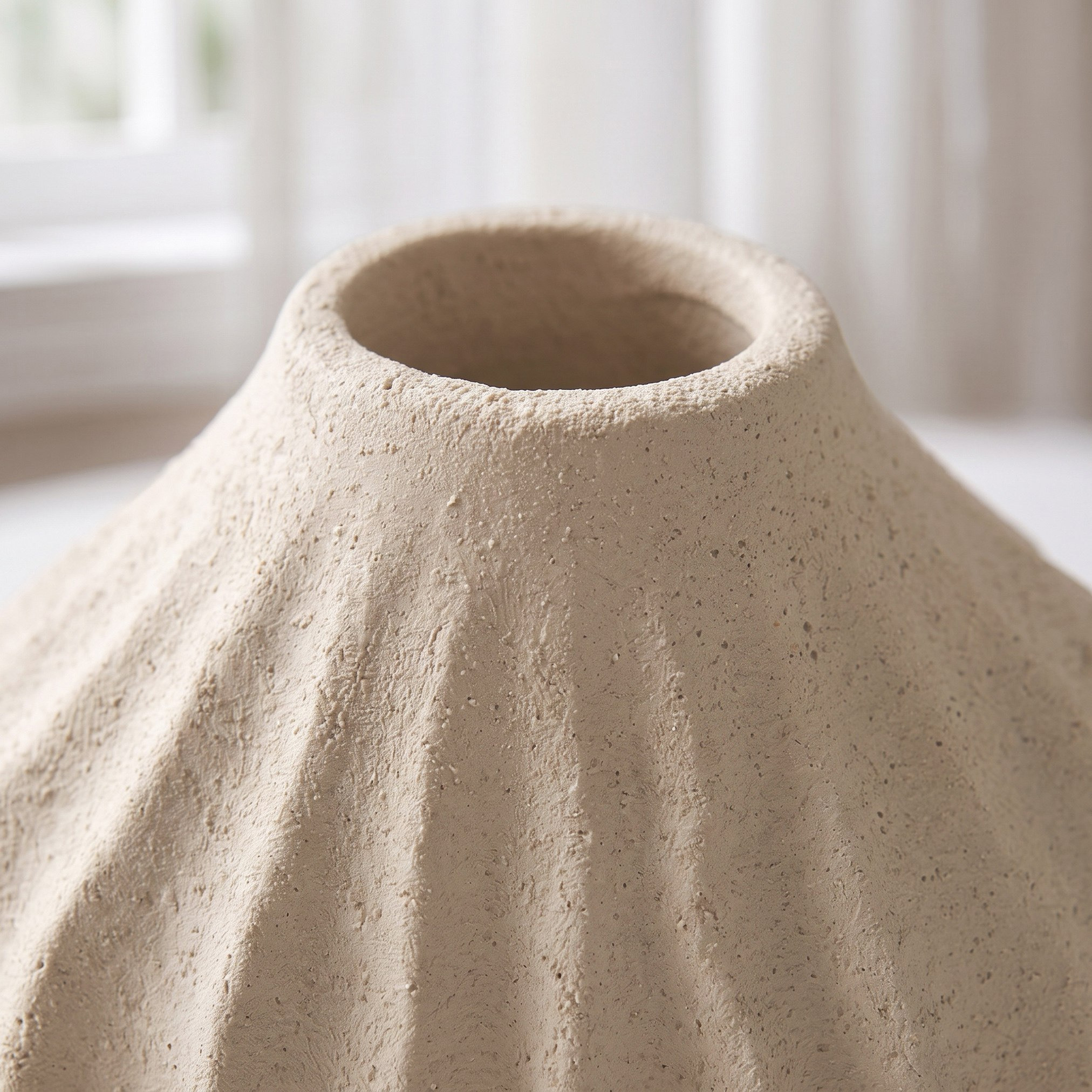 Audrey Madison Organic Texture Ceramic Decorative Vase - 18x5x19 cm-hbxbedroom-decorandaccessories-vases-image-2