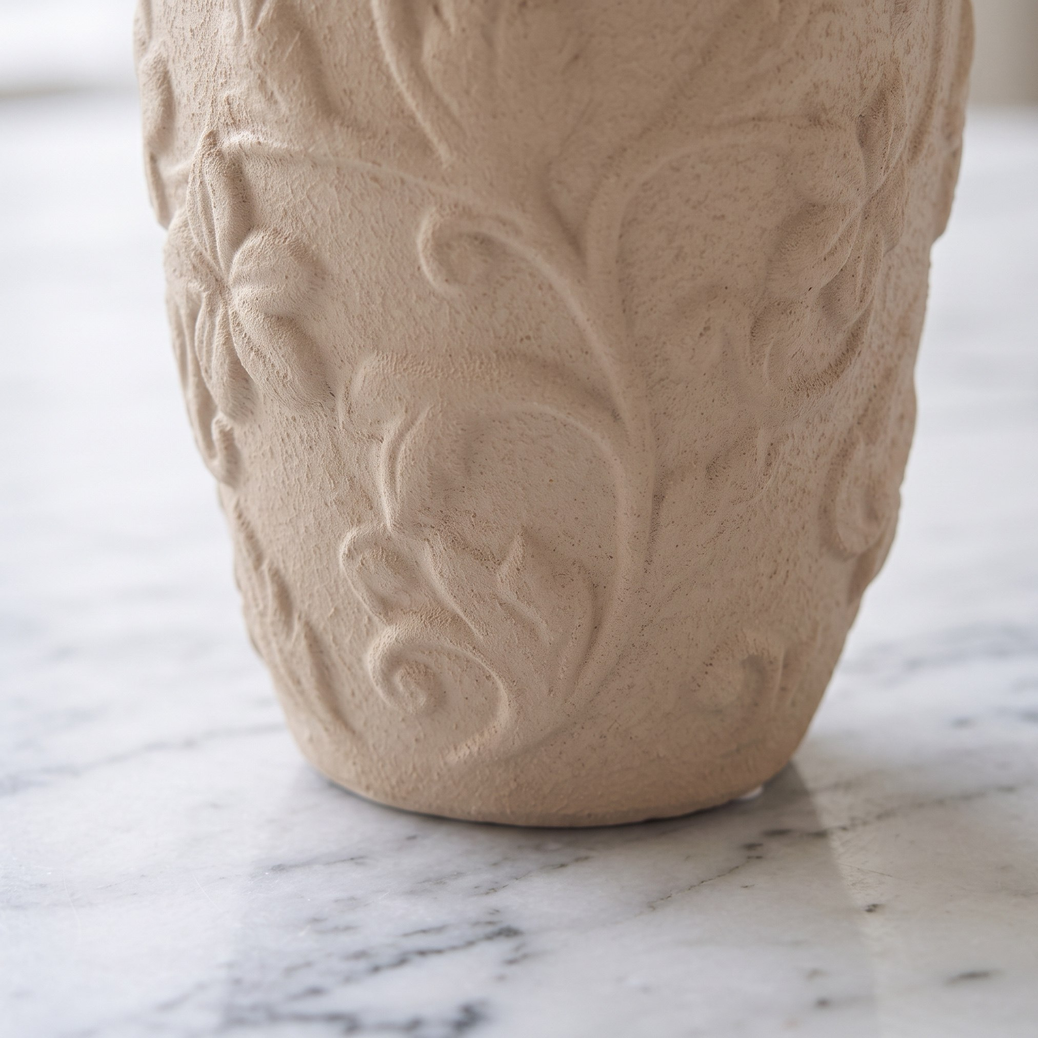 Audrey-Madison Ceramic Floral Embossed Texture Decorative Vase - 14.5x14.5x23.5 cm-hbxbedroom-decorandaccessories-vases-image-3