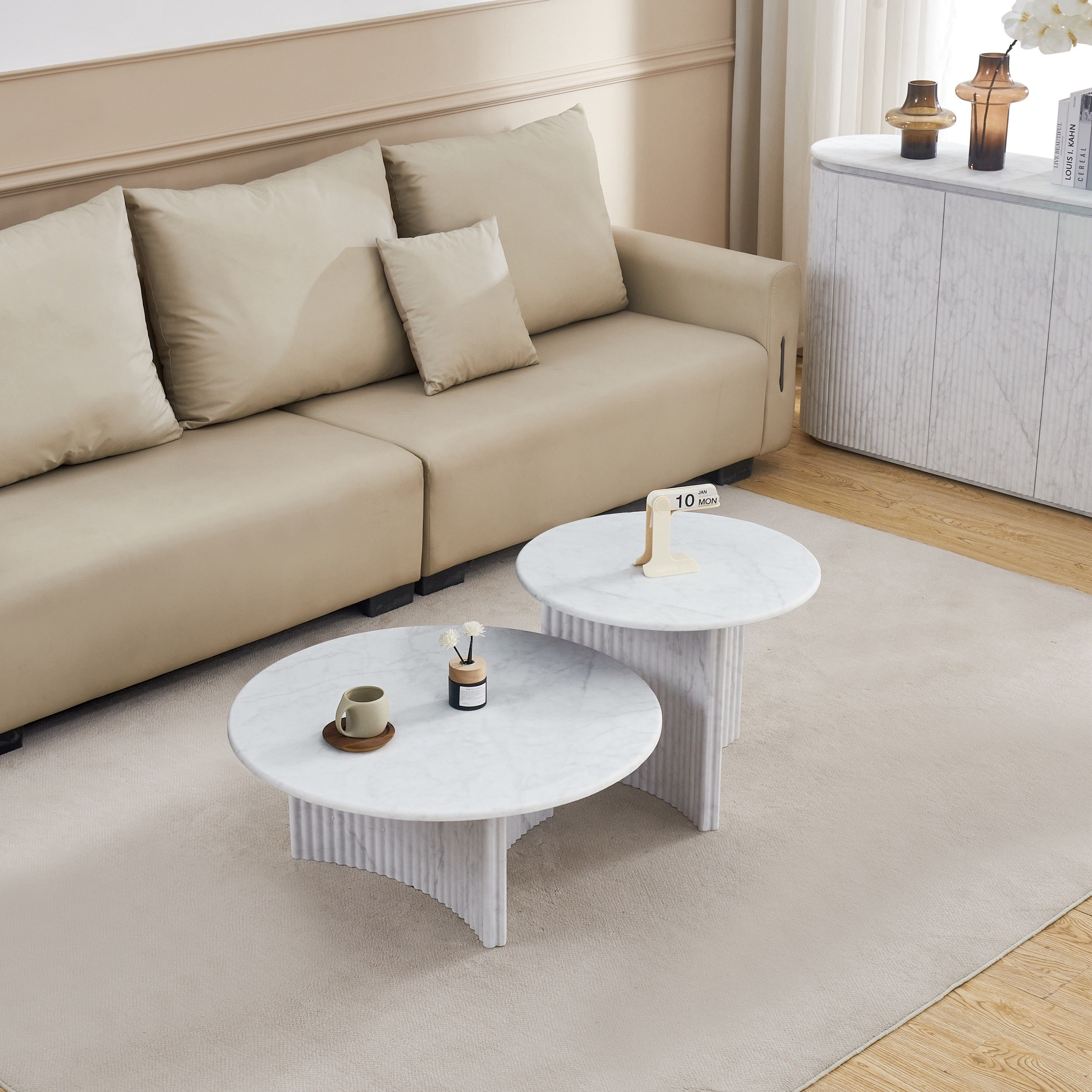 Scoop 2-Piece Marble Top Coffee Table Set-hbxlivingroom-tablesandstands-coffeetables-image-2