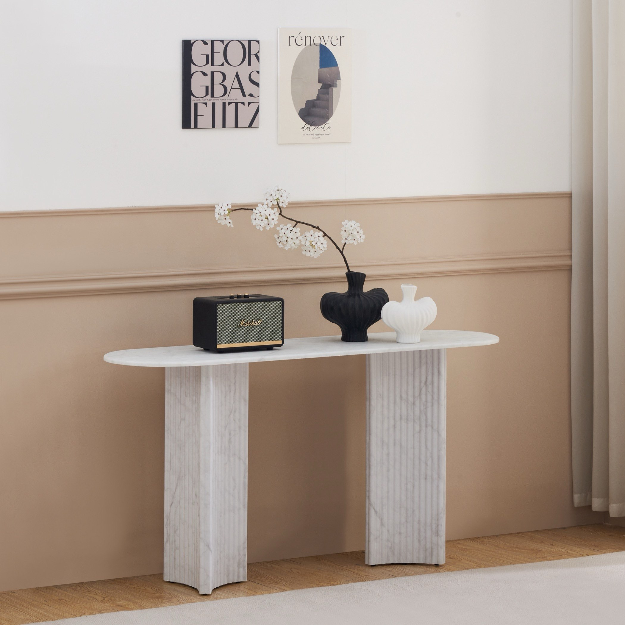 Scoop Marble Top Console Table-hbxfurniture-tablesandstands-consoletables-image-2