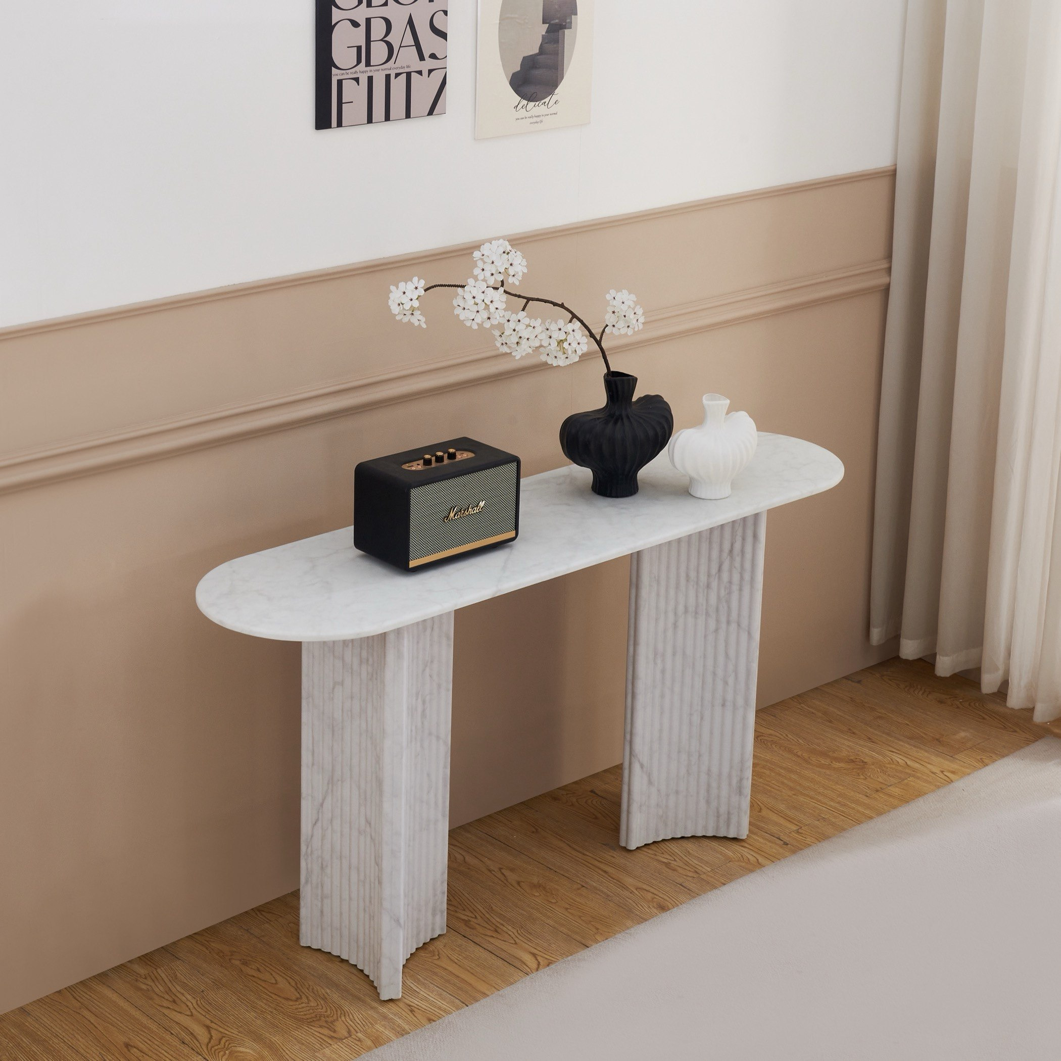 Scoop Marble Top Console Table-hbxfurniture-tablesandstands-consoletables-image-3