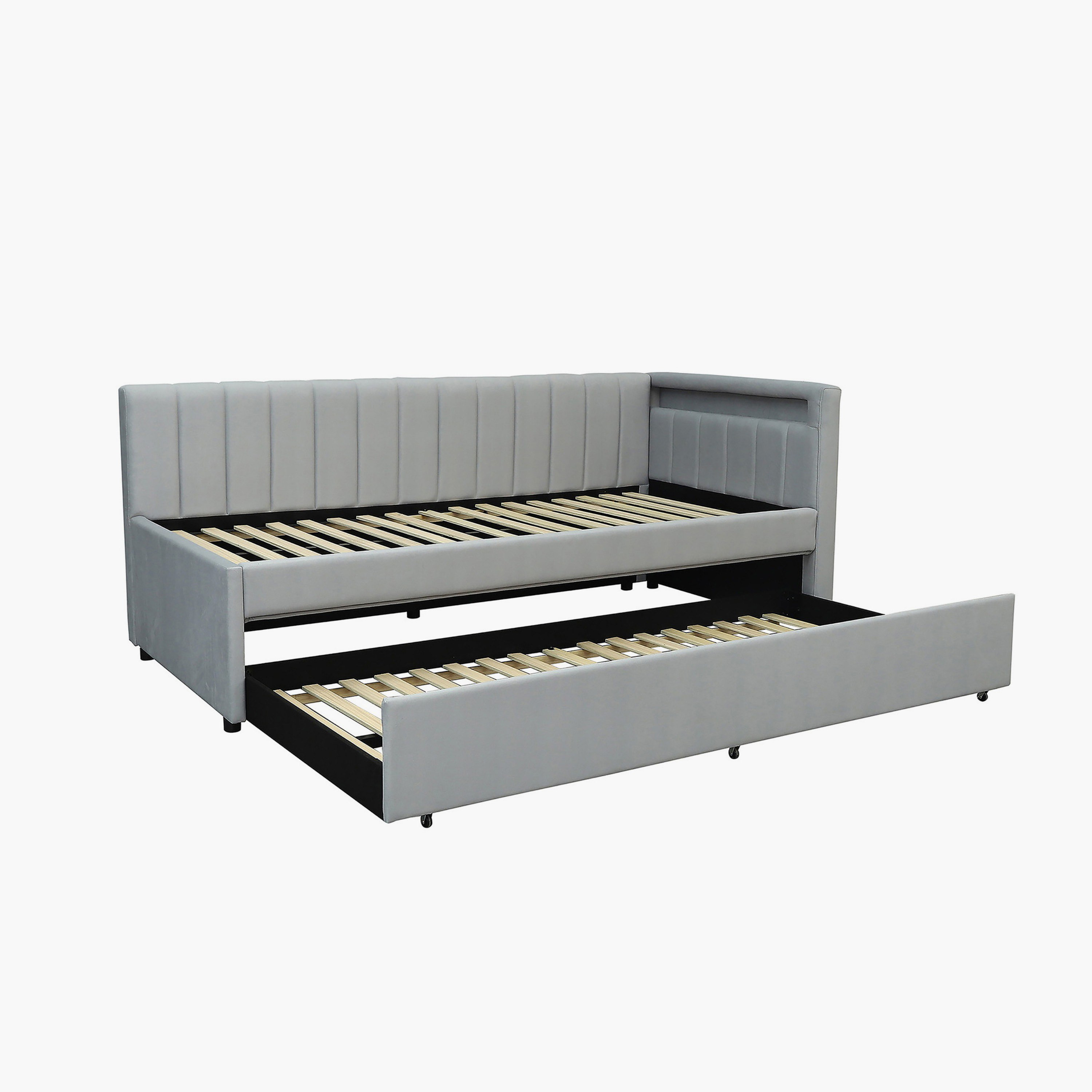 Patara Lagos Smart Upholstered Day Bed with Pull-Out Bed - 90x200 cm-hbxfurniture-bedsandbedsets-daybeds-image-2