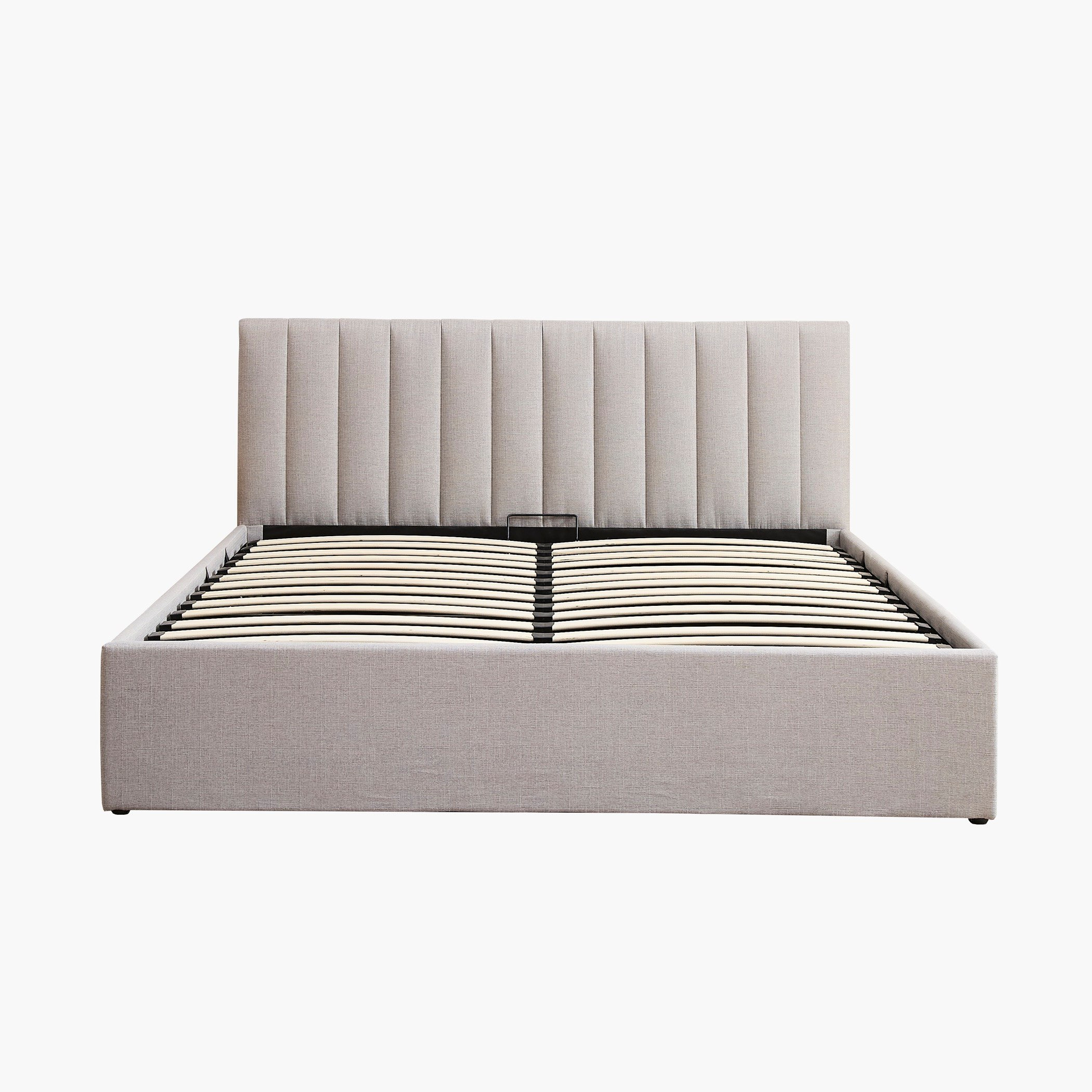 Movo Lasero Hydraulic Storage Upholstered Queen Bed - 160x200 cm-hbxbedroom-bedsandbedsets-beds-queen-image-7