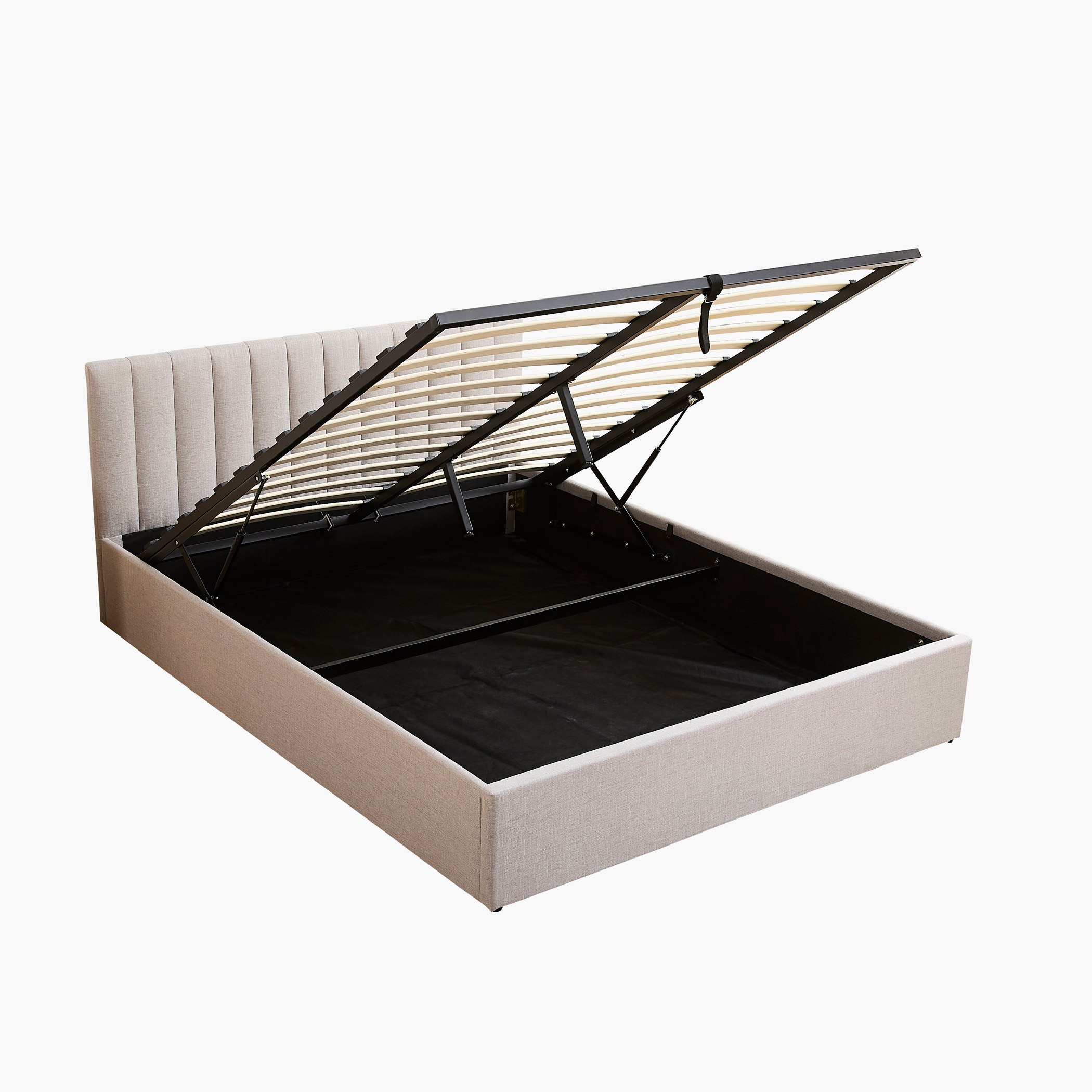 Movo Lasero Hydraulic Storage Upholstered Queen Bed - 160x200 cm-hbxbedroom-bedsandbedsets-beds-queen-image-8