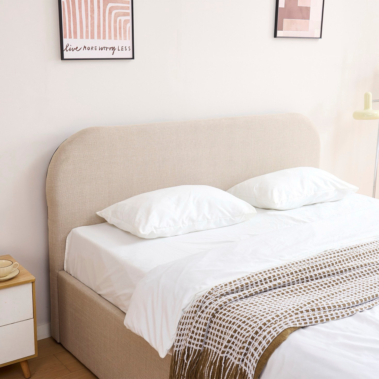Nordica Callista Hydraulic Storage Upholstered Queen Bed - 160x200 cm-hbxbedroom-bedsandbedsets-beds-queen-image-6