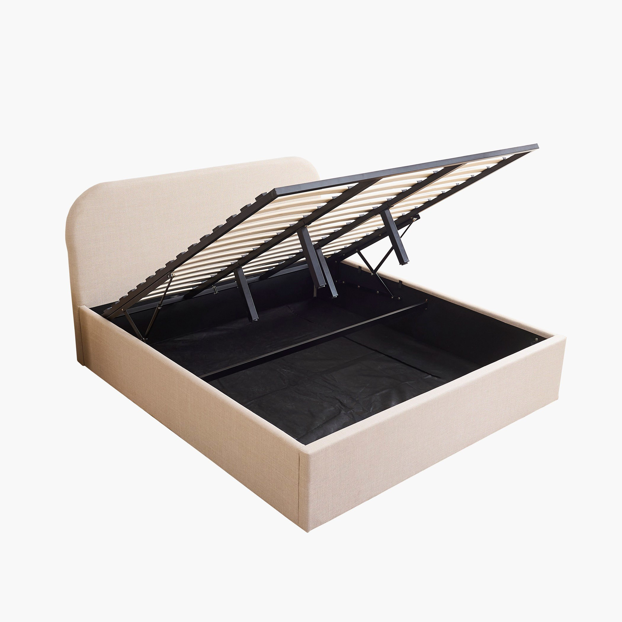 Nordica Callista Hydraulic Storage Upholstered King Bed - 180x200 cm-hbxfurniture-bedsandbedsets-beds-king-image-8