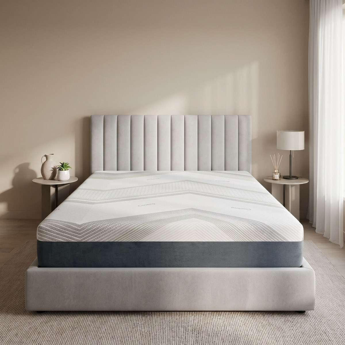 iSleepLuxe iCooltex Contour Pro Air Memory Foam HR Cooling Fabric King Mattress - 180x200x30 cm-hbxfurniture-mattresses-king-image-3