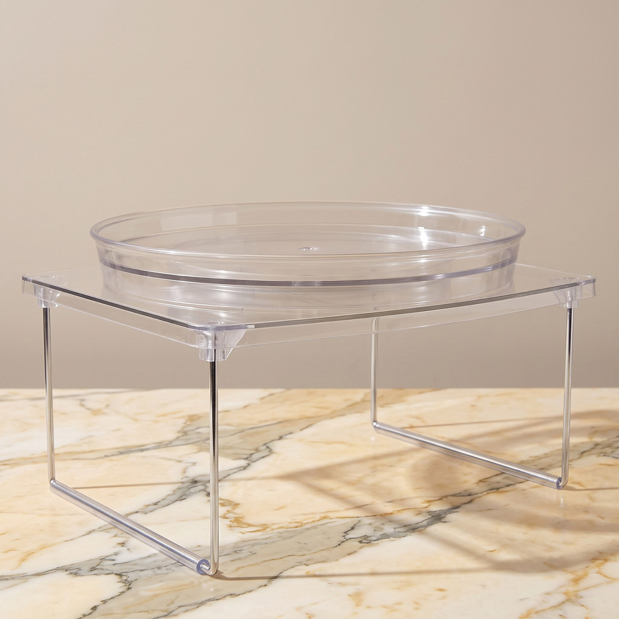 Sistematico Lazy Suzan Turn Table 360 Degree Organizer with Suction Cup - 4.5x40x30 cm-hbxdecorandfurnishings-tabletop-serveware-image-1