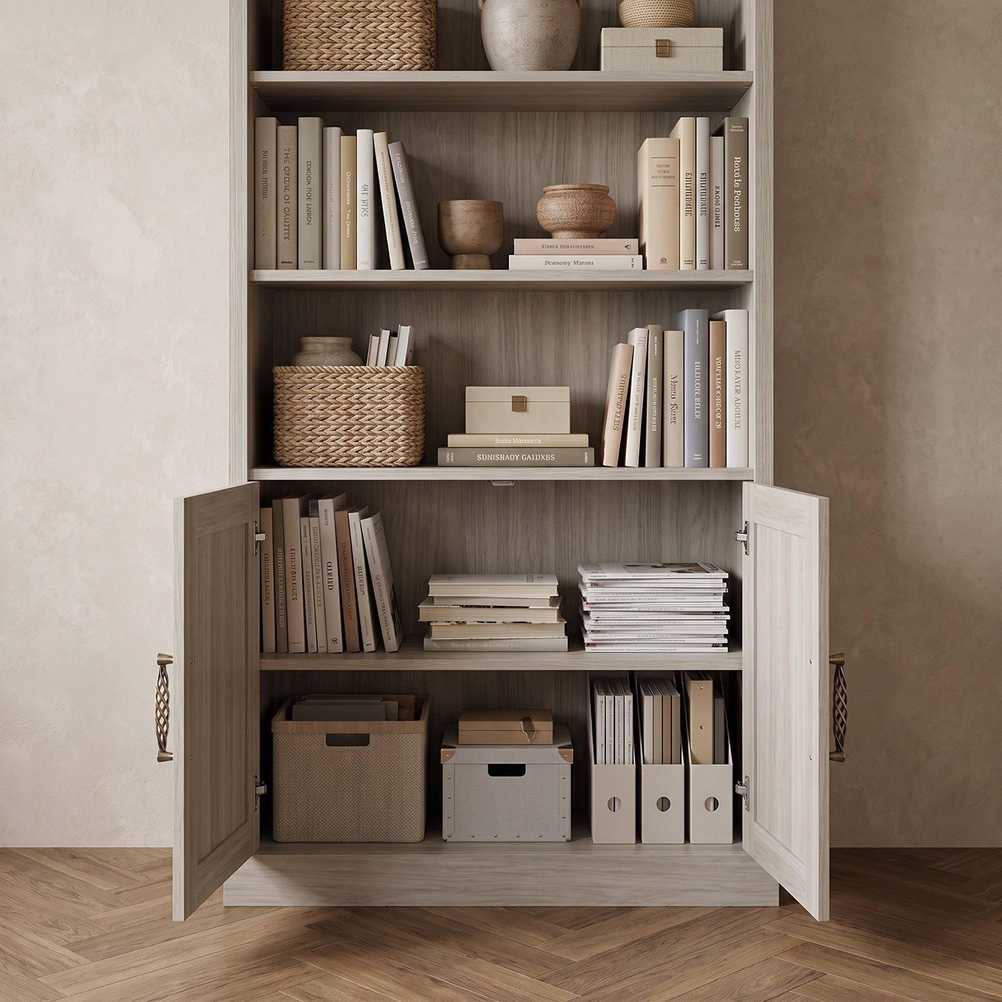 Angelic Nxt Bookcase with 2 Doors-hbxfurniture-office-bookcases-image-3