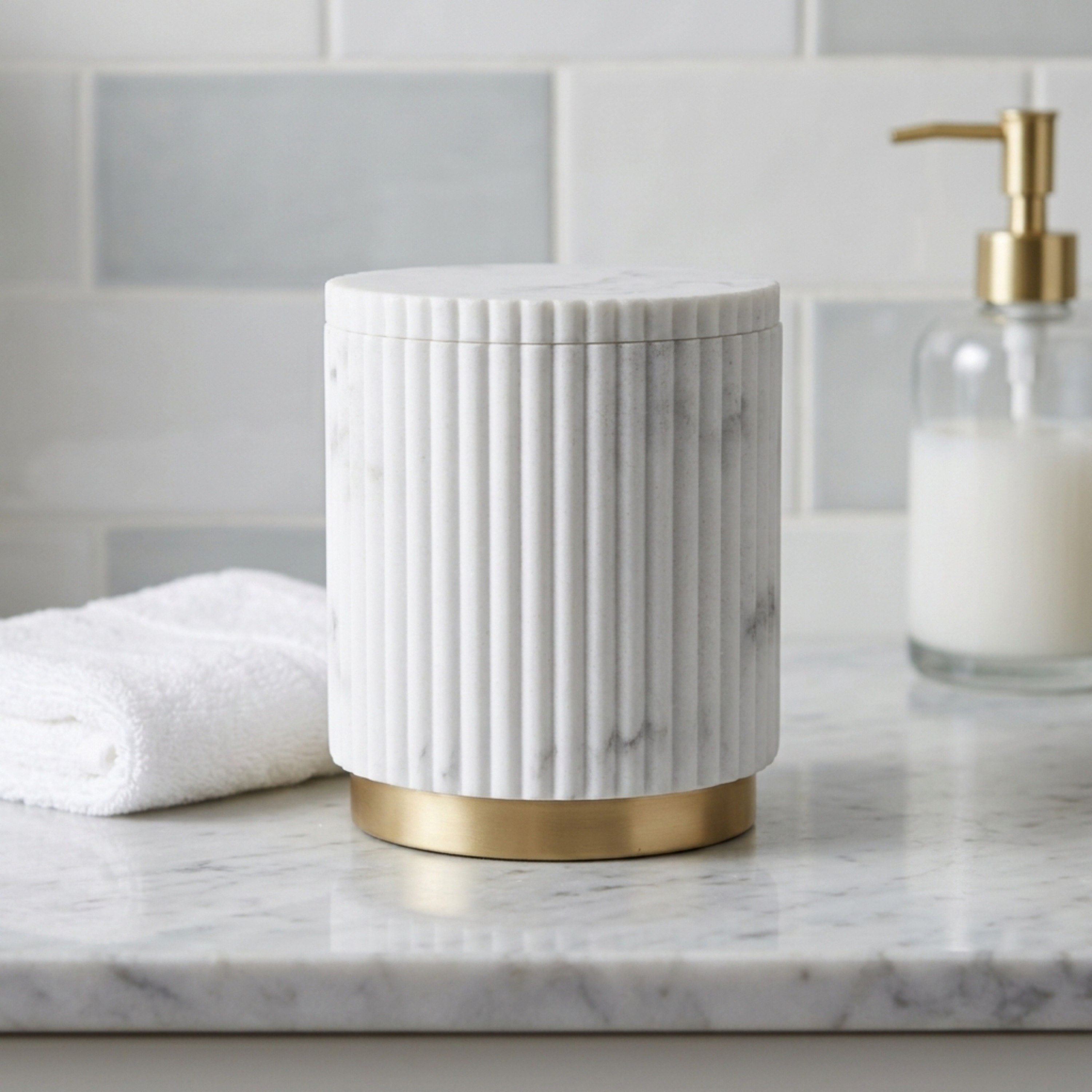Arctic Resin Cotton Jar-hbxhomeware-bathandlaundry-tissueboxesandcottonjars-image-1