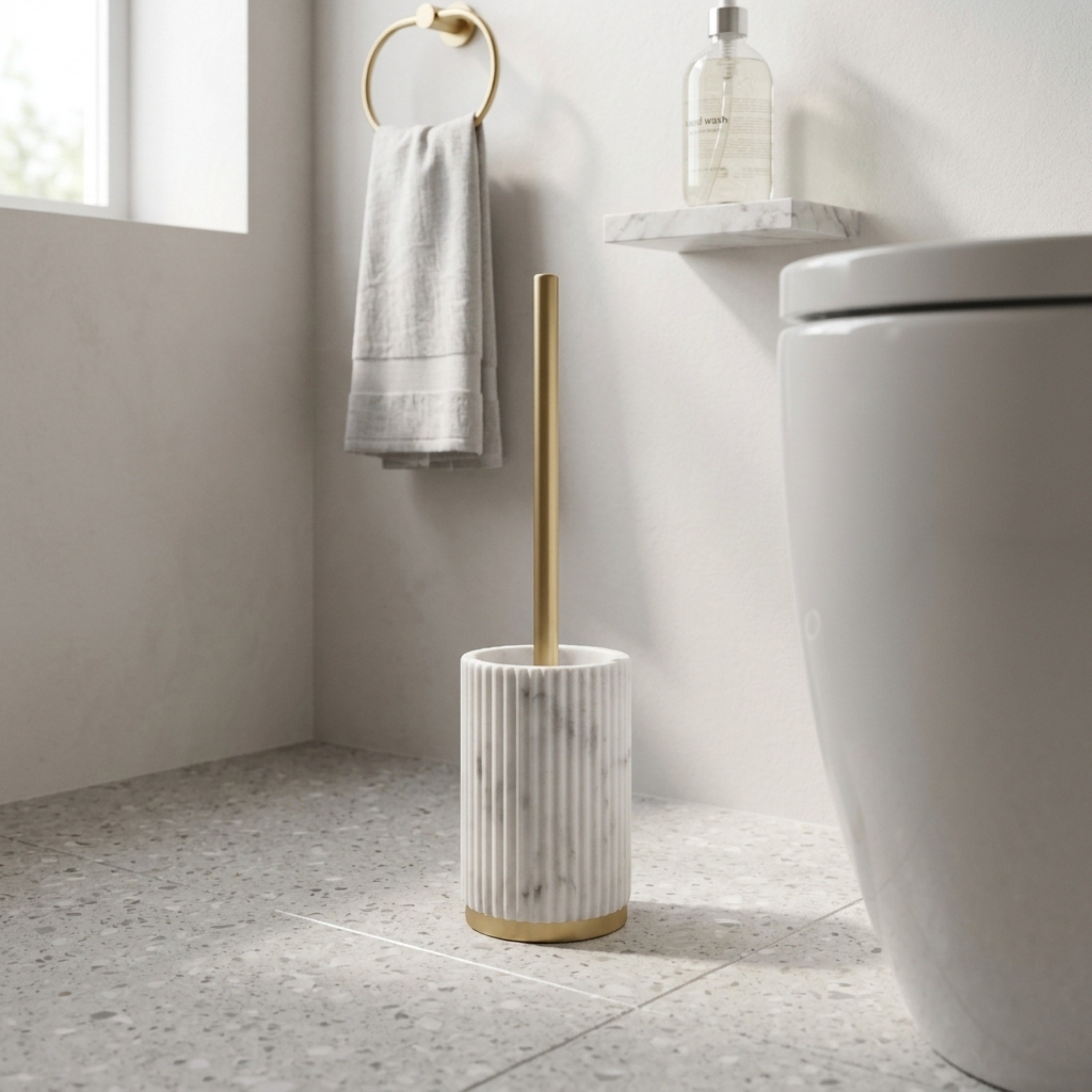 Arctic Resin Toilet Brush Holder-hbxbathroom-laundry-cleaningaccessories-image-1