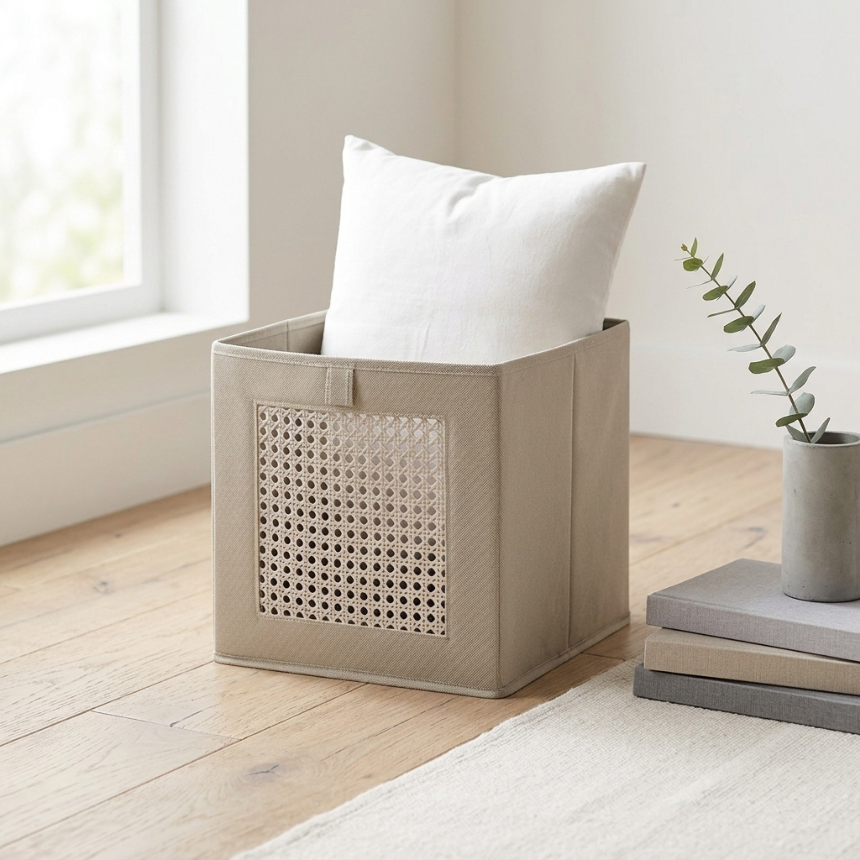 Austin Rattan Cube Box - 32x33x32 cm-hbxbedroom-bedroomaccessories-bedroomstorage-image-2