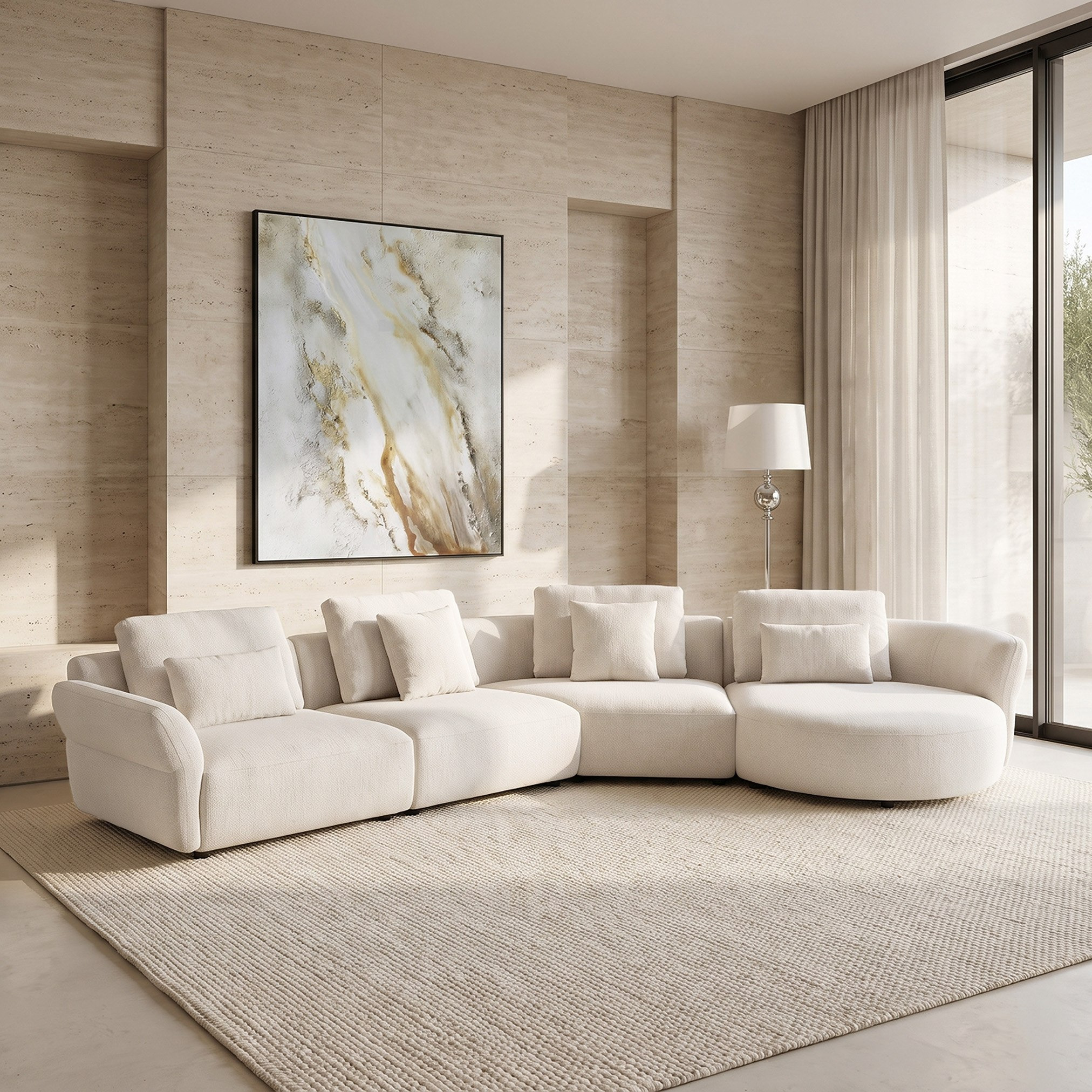 Madrid 5-Seater Fabric Sectional Right Corner Sofa with 4 Big and 4 Small Cushions-hbxlivingroom-sofasandarmchairs-cornersofas-image-1