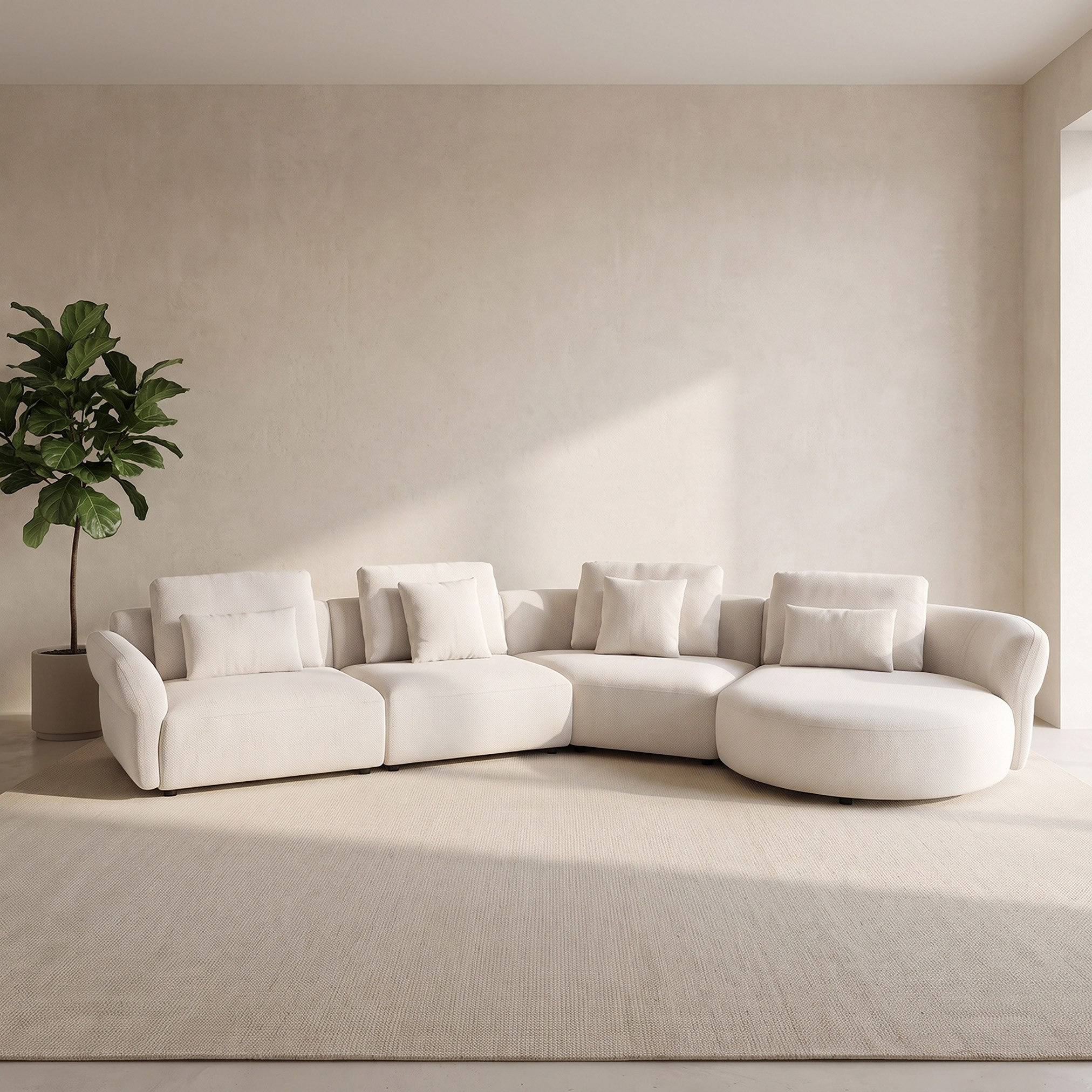 Madrid 5-Seater Fabric Sectional Right Corner Sofa with 4 Big and 4 Small Cushions-hbxlivingroom-sofasandarmchairs-cornersofas-image-3