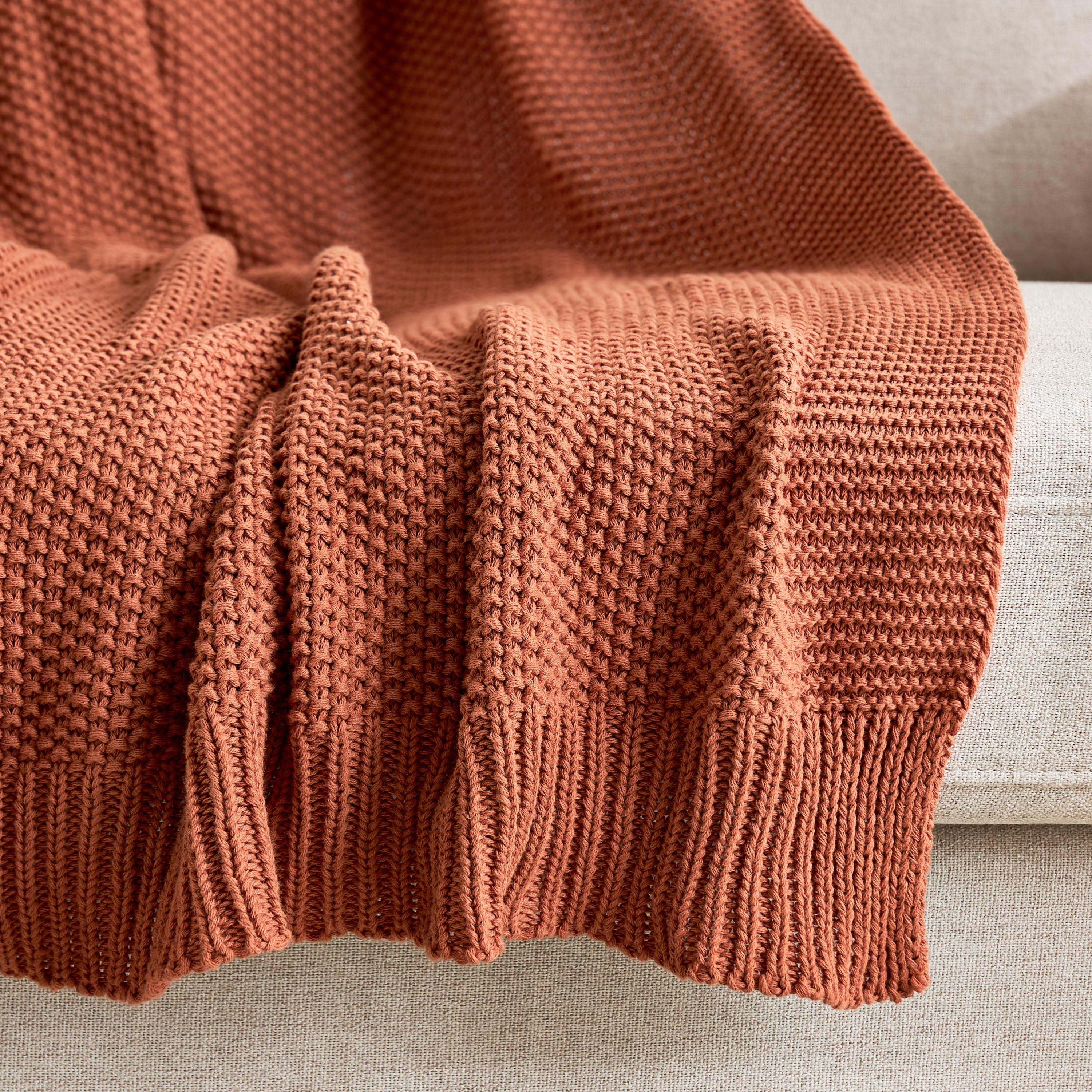 ReVive Knitted Recycled Cotton Throw - 127x152 cm-hbxdecorandfurnishings-bedding-throws-image-3