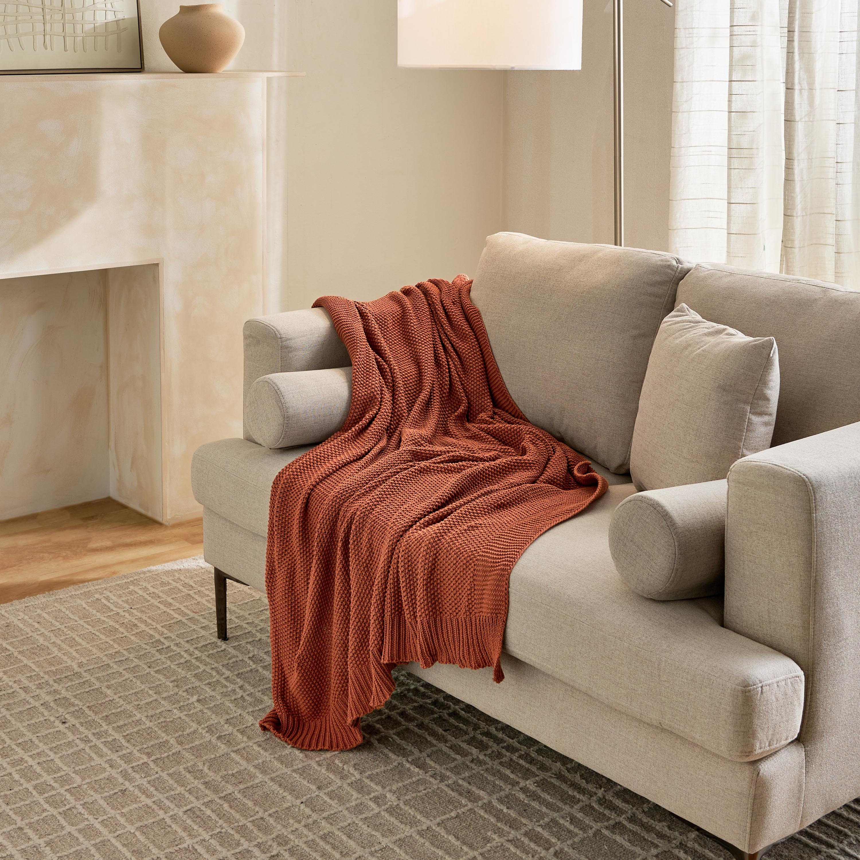 ReVive Knitted Recycled Cotton Throw - 127x152 cm-hbxdecorandfurnishings-bedding-throws-image-5