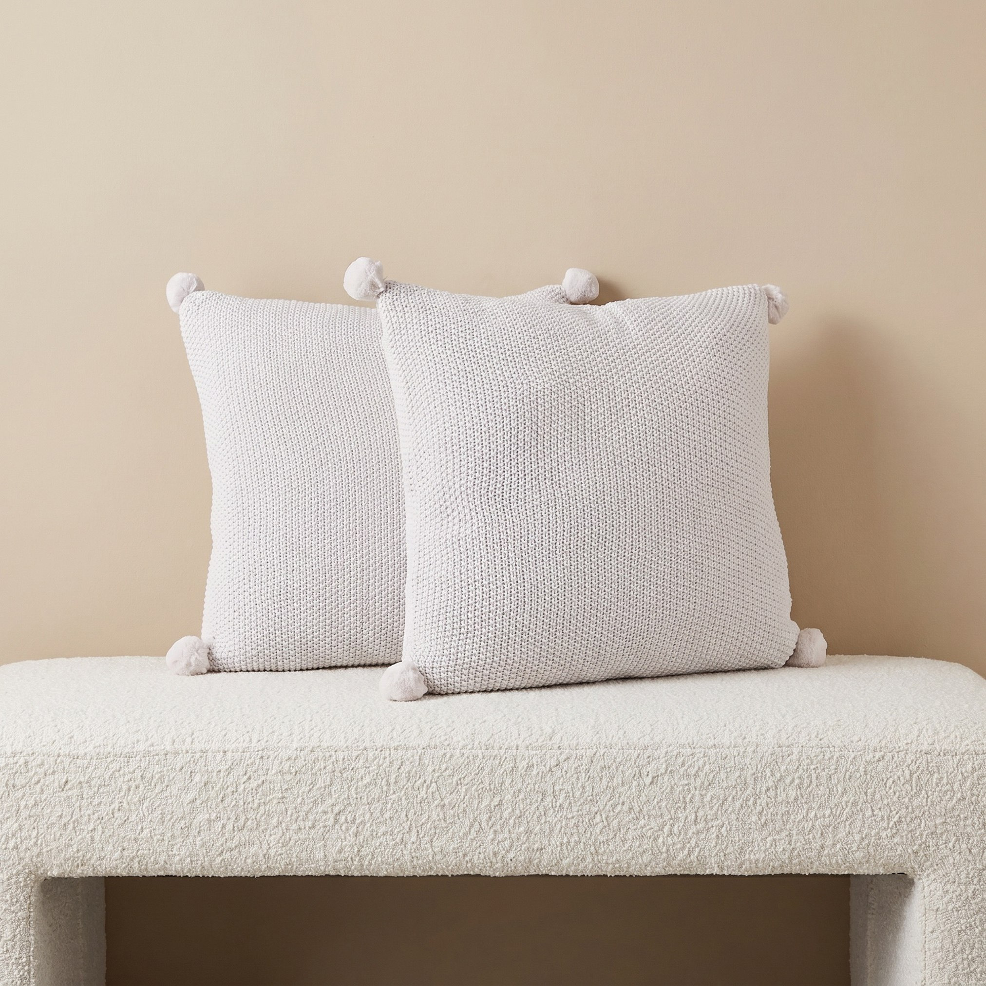 Cozy Duo 2-Piece ReVive Knitted Recycled Cotton Filled Cushion Set - 50x50 cm-hbxlivingroom-furnishings-cushionsandcovers-filledcushions-image-1