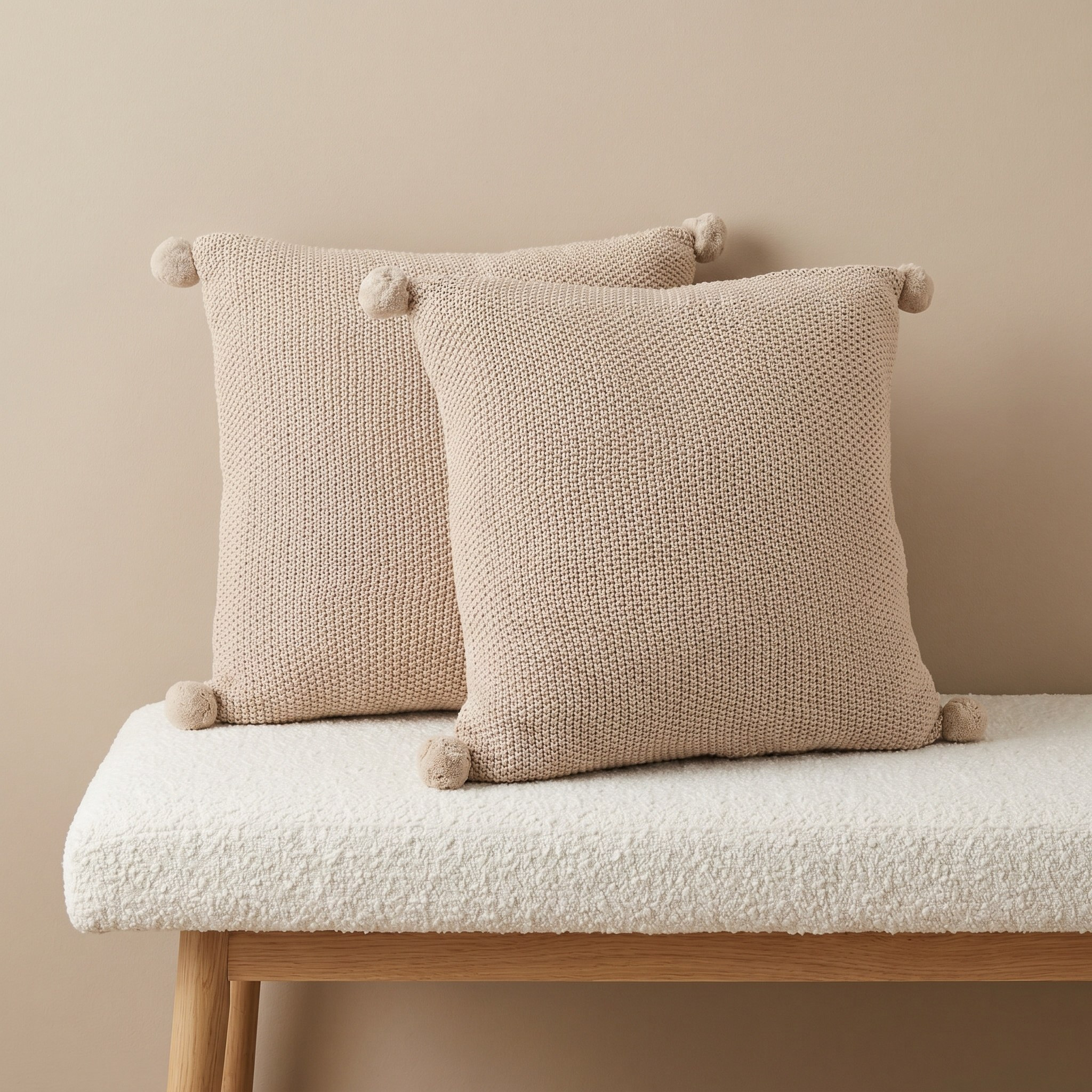 Cozy Duo 2-Piece ReVive Knitted Recycled Cotton Filled Cushion Set - 50x50 cm-hbxlivingroom-furnishings-cushionsandcovers-filledcushions-image-1