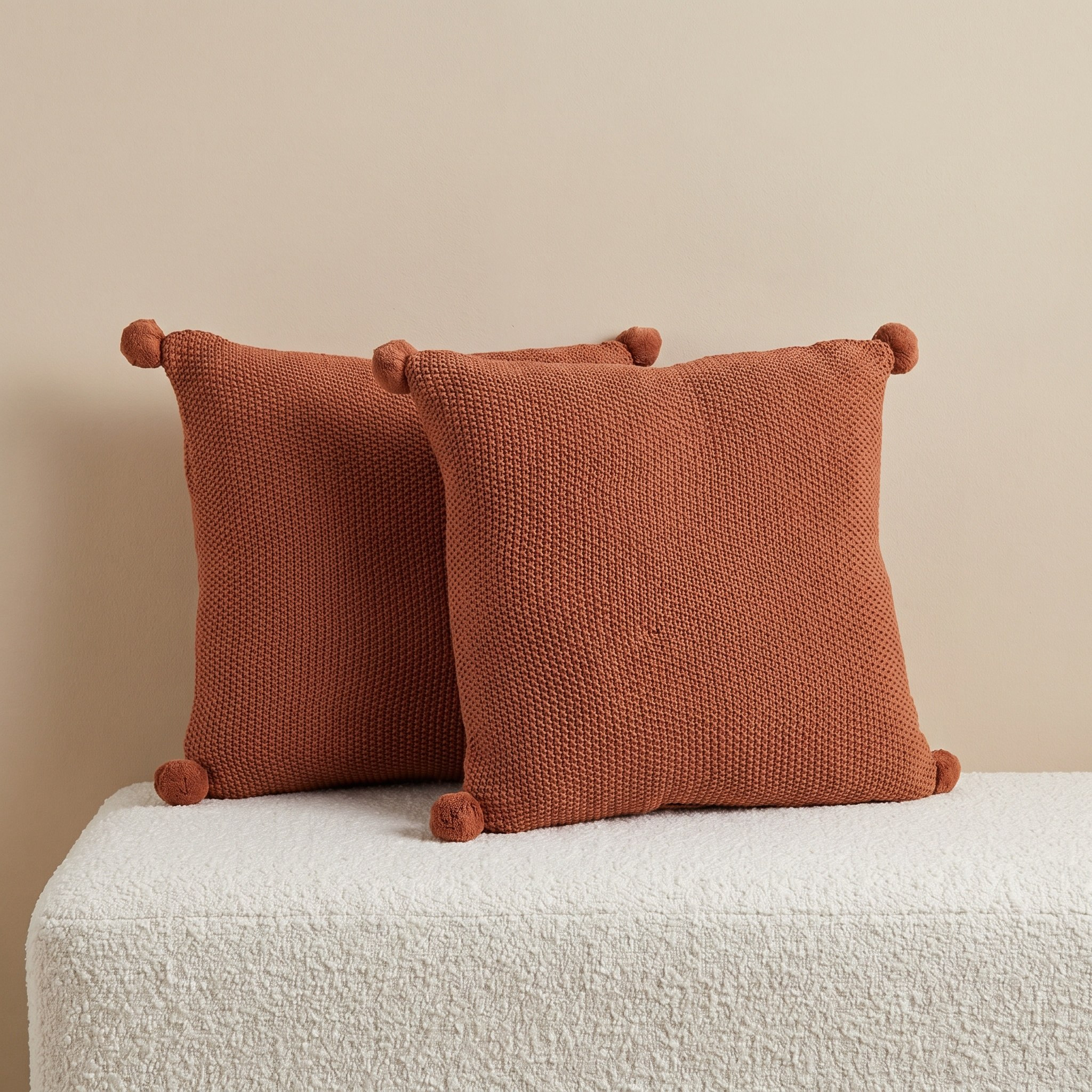 Cozy Duo 2-Piece ReVive Knitted Recycled Cotton Filled Cushion Set - 50x50 cm-hbxlivingroom-furnishings-cushionsandcovers-filledcushions-image-1