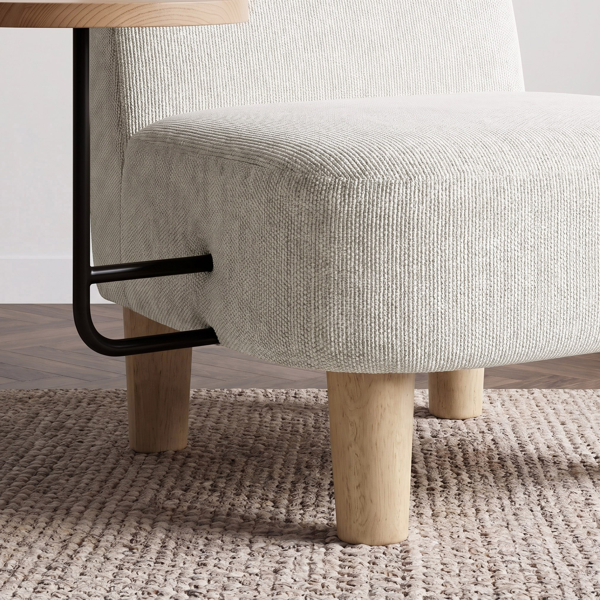 Zeal Fabric Accent Chair with Side Table-hbxlivingroom-sofasandarmchairs-easychairs-image-3