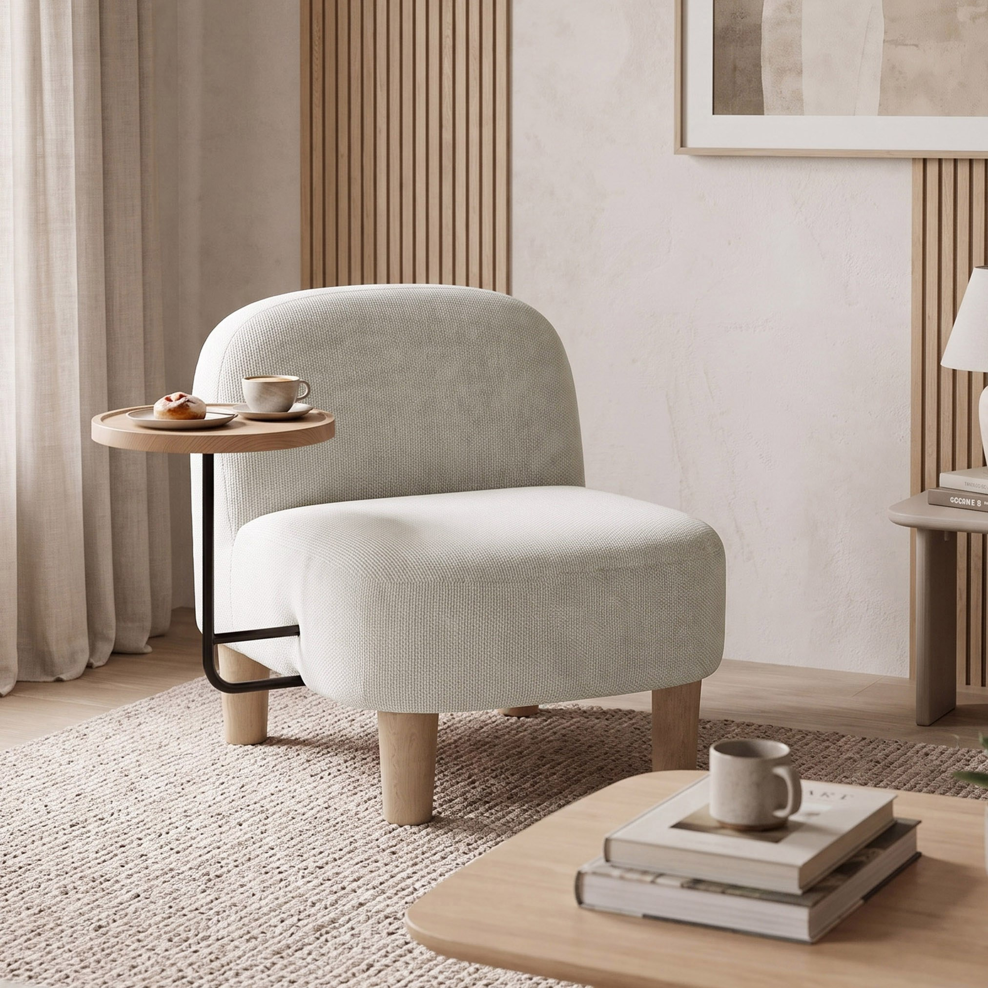Zeal Fabric Accent Chair with Side Table-hbxlivingroom-sofasandarmchairs-easychairs-image-4