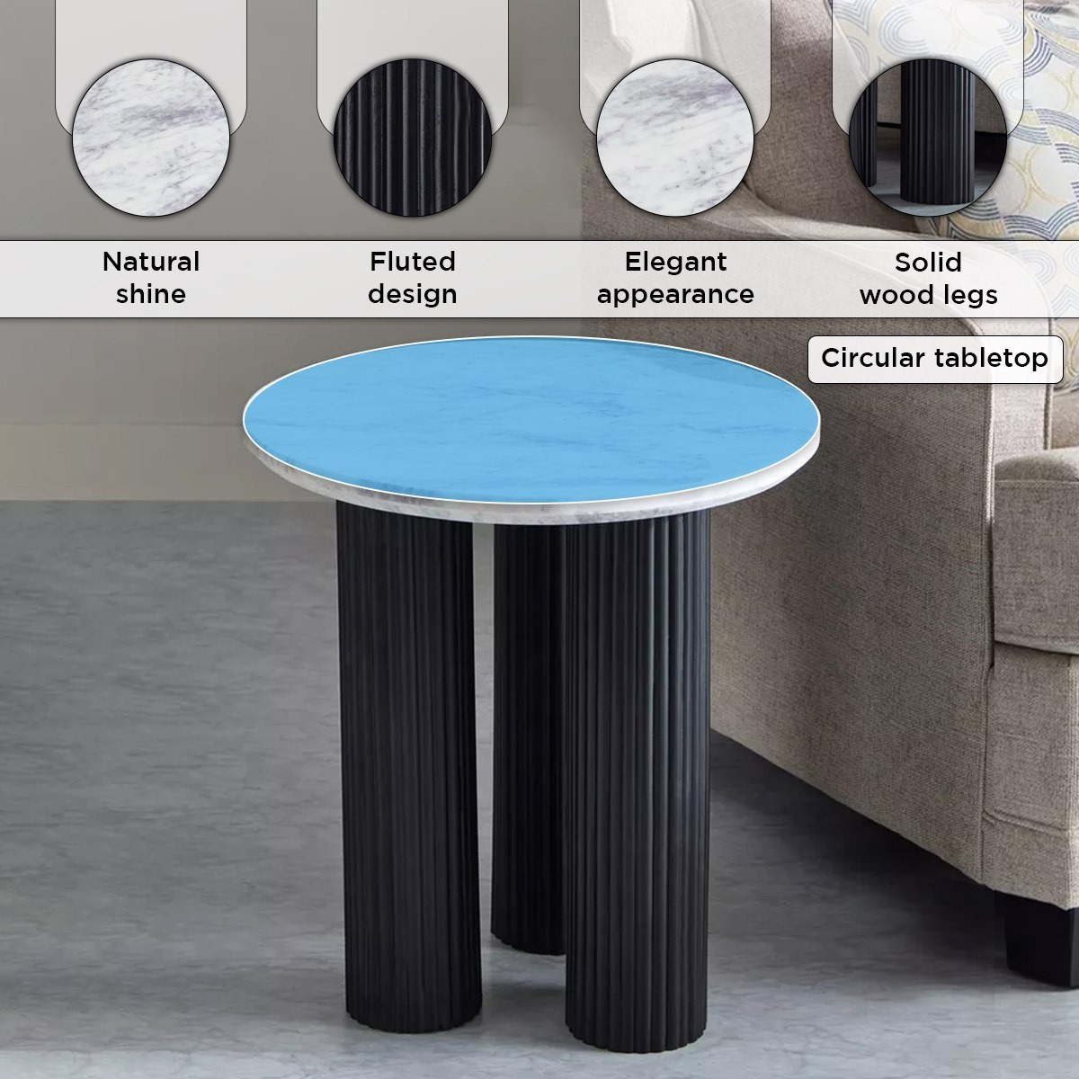 Cavon Darcy Nxt Genuine Marble Top End Table with Solid Wood Base-hbxfurniture-livingroom-endtables-image-6