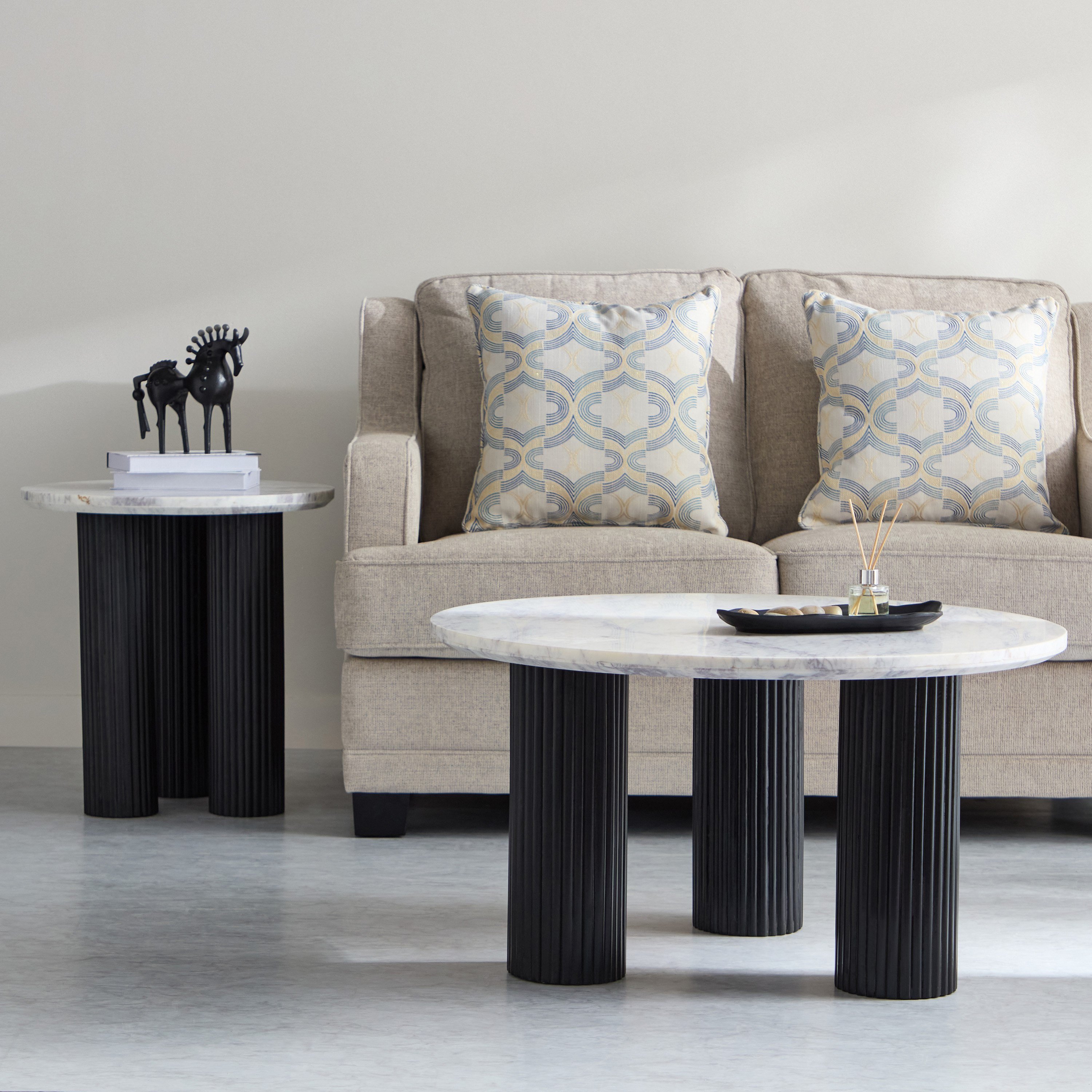 Cavon Darcy Nxt Genuine Marble Top End Table with Solid Wood Base-hbxfurniture-livingroom-endtables-image-8