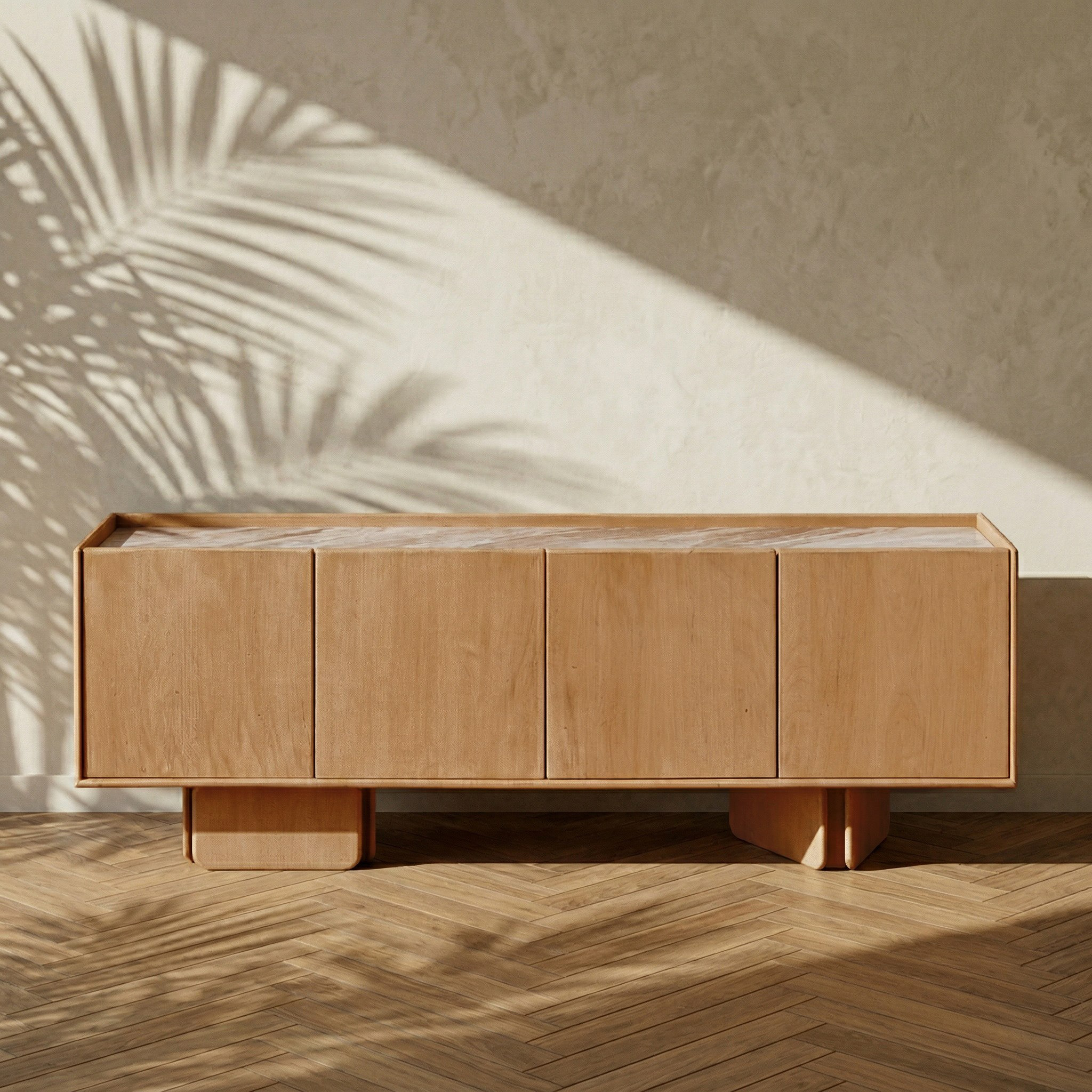 Cavon Bellmar 1.6 Meter Solid Wood TV Unit with Genuine Marble Top for TVs up to 70 inch-hbxlivingroom-mediaunitsandstorage-tvunits-image-3