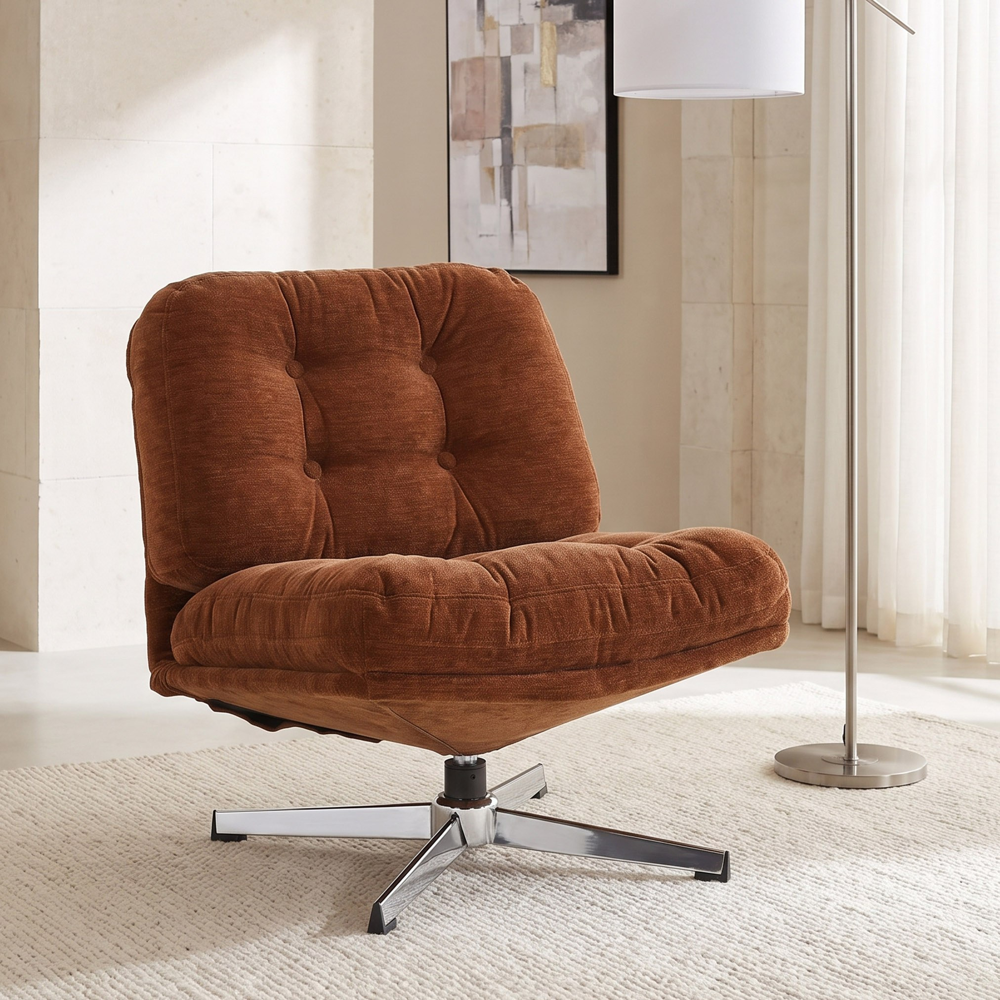 Movo-Tanger Fabric Swivel Accent Chair-hbxlivingroom-sofasandarmchairs-easychairs-image-1