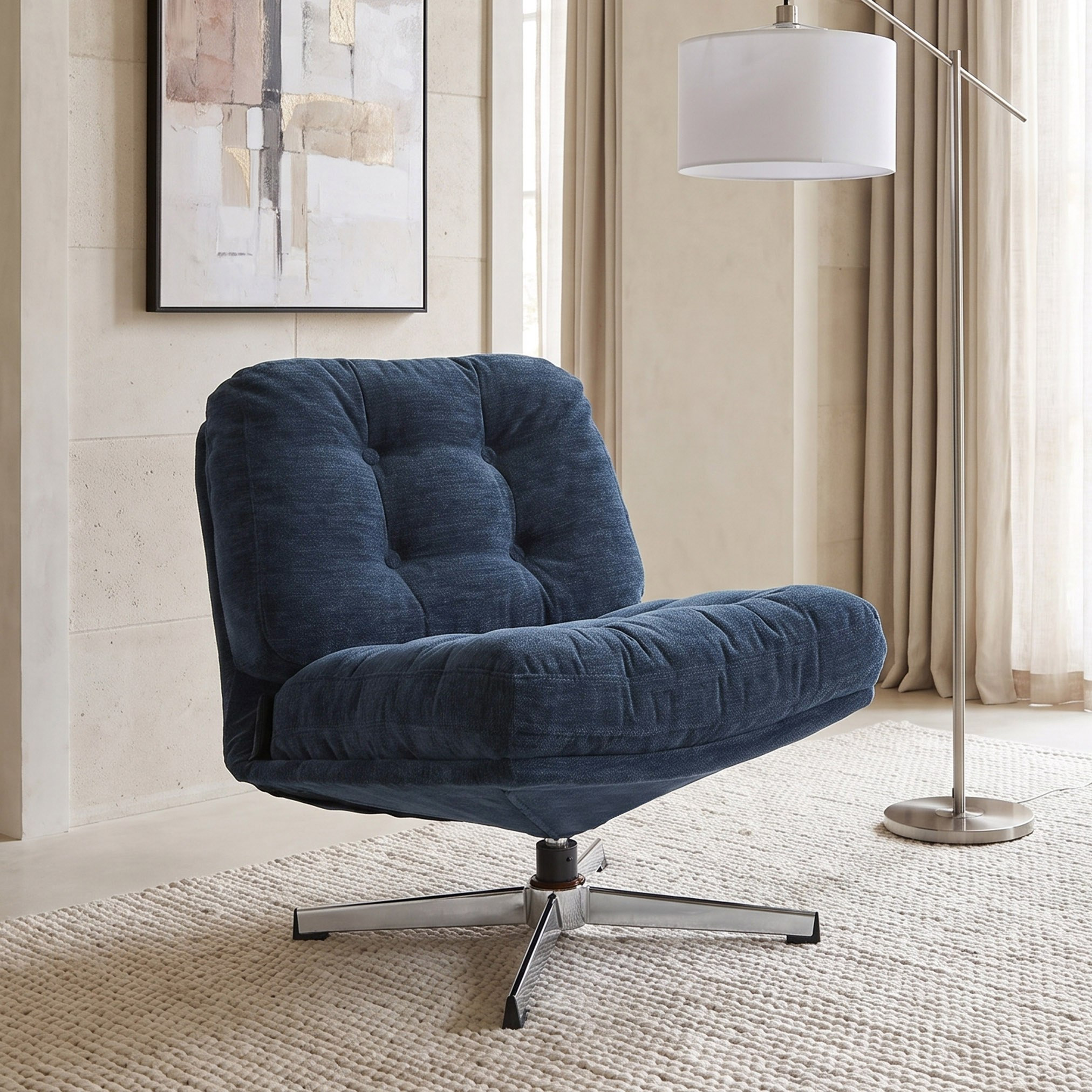 Movo-Tanger Fabric Swivel Accent Chair-hbxlivingroom-sofasandarmchairs-easychairs-image-1