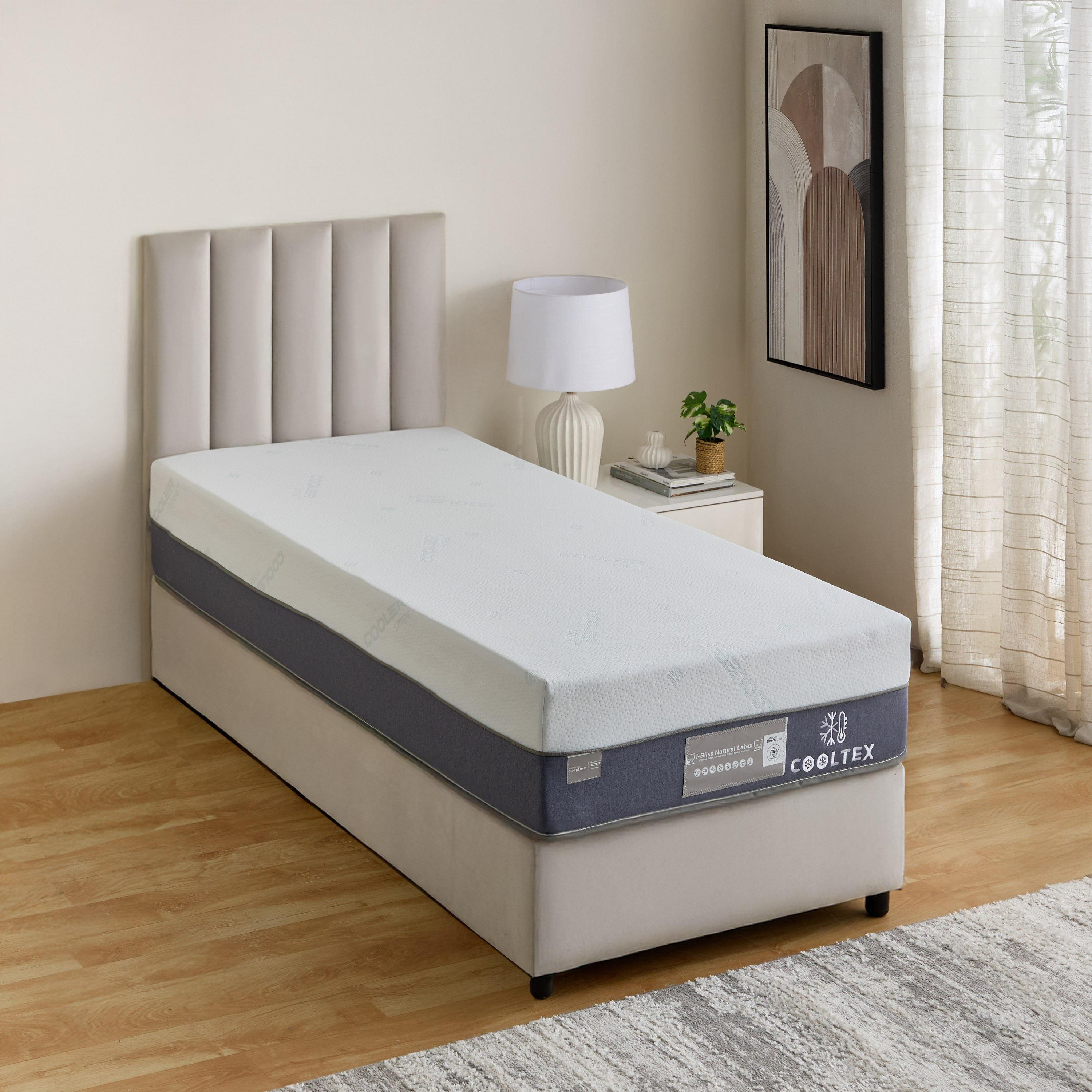 iCooltex Bliss Natural Latex Pocket Spring Single Mattress - 90x190x30 cm-hbxfurniture-bedroom-mattresses-single-image-8