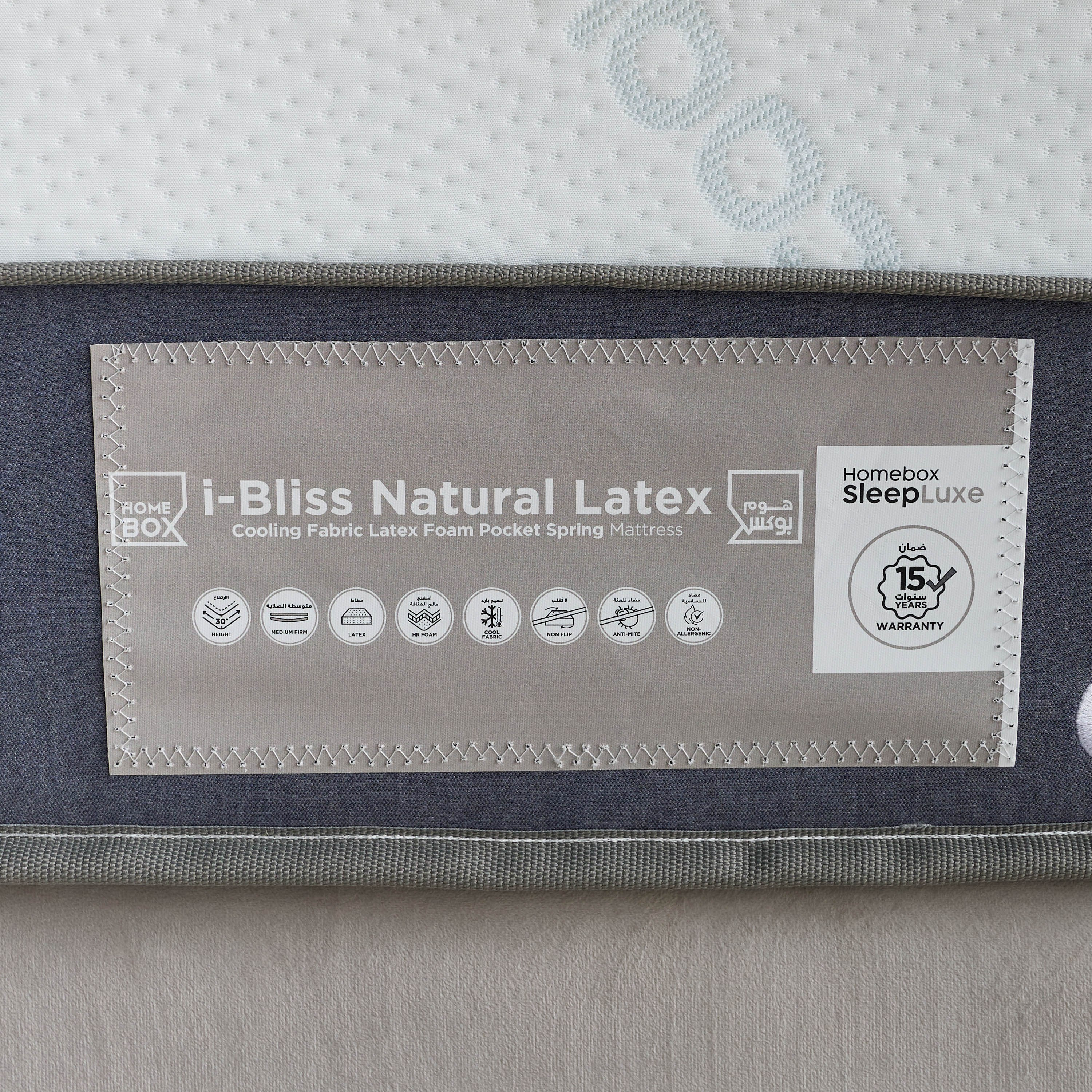 iCooltex Bliss Natural Latex Pocket Spring Single Mattress - 90x200x30 cm-hbxfurniture-bedroom-mattresses-single-image-12