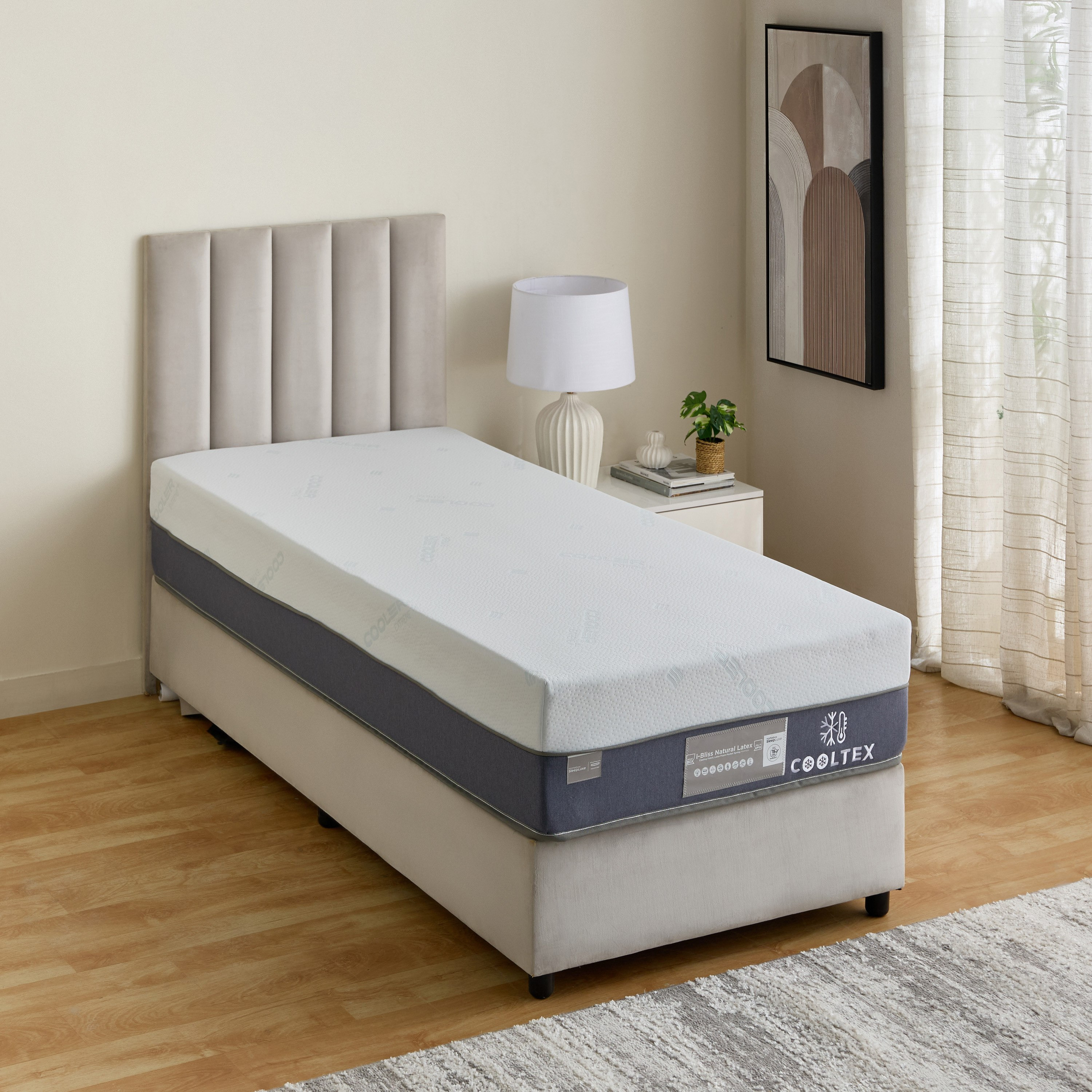 iCooltex Bliss Natural Latex Pocket Spring Single Mattress - 90x200x30 cm-hbxfurniture-bedroom-mattresses-single-image-3
